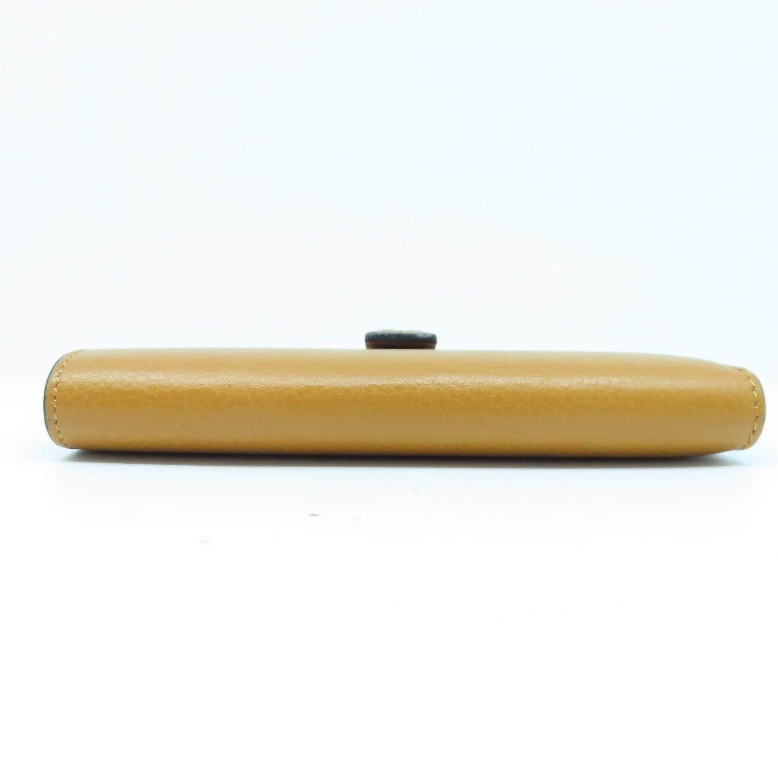 LOEWE 牛皮皮革Wallet銀扣錢包棕色