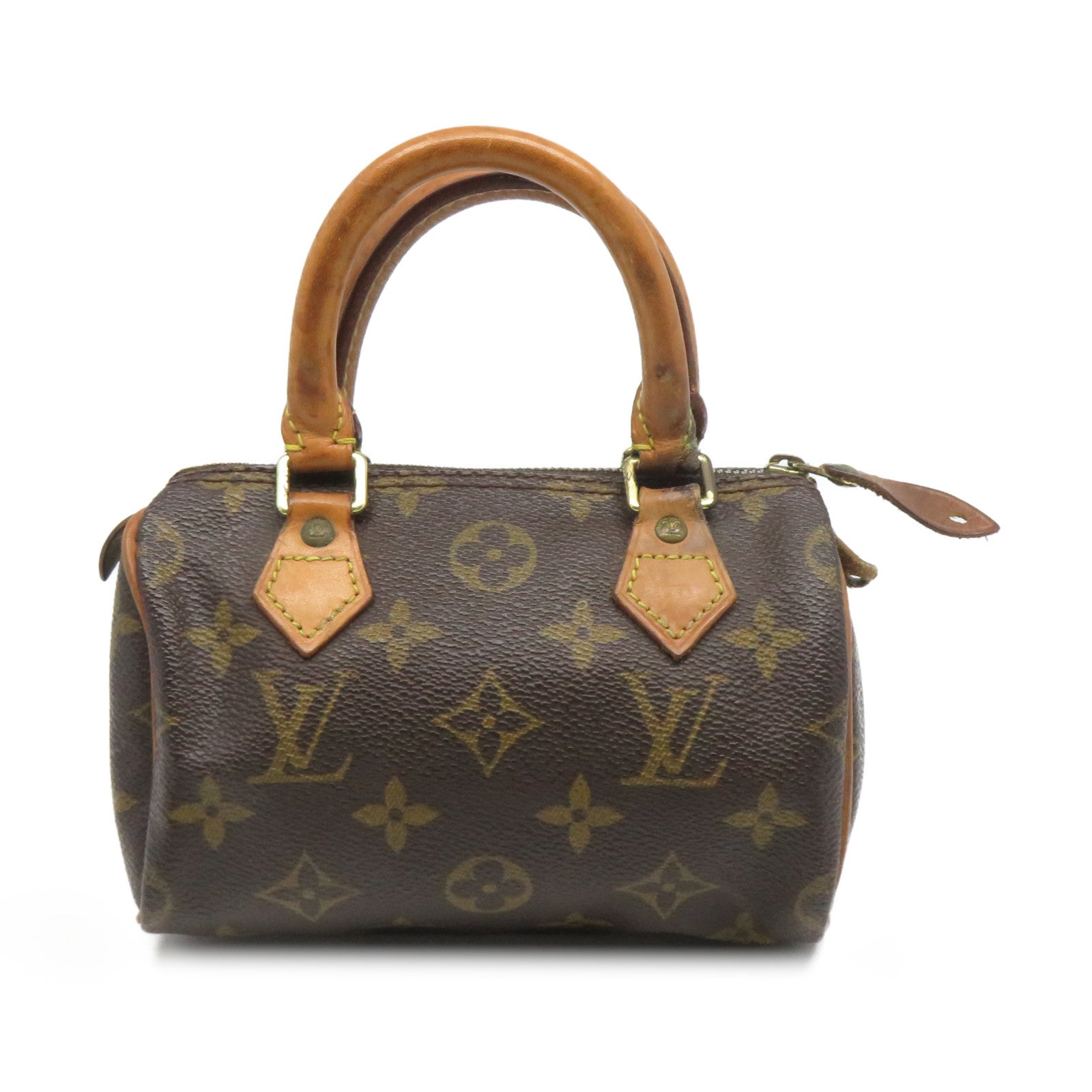 LOUIS VUITTON Monogram Speedy Mini金扣手挽袋啡色