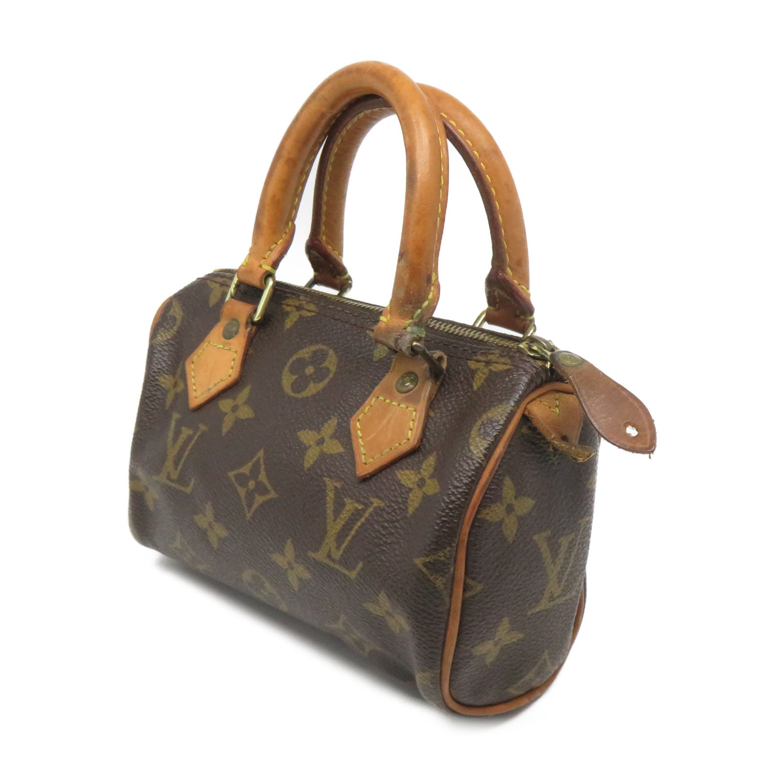 LOUIS VUITTON Monogram Speedy Mini金扣手挽袋啡色