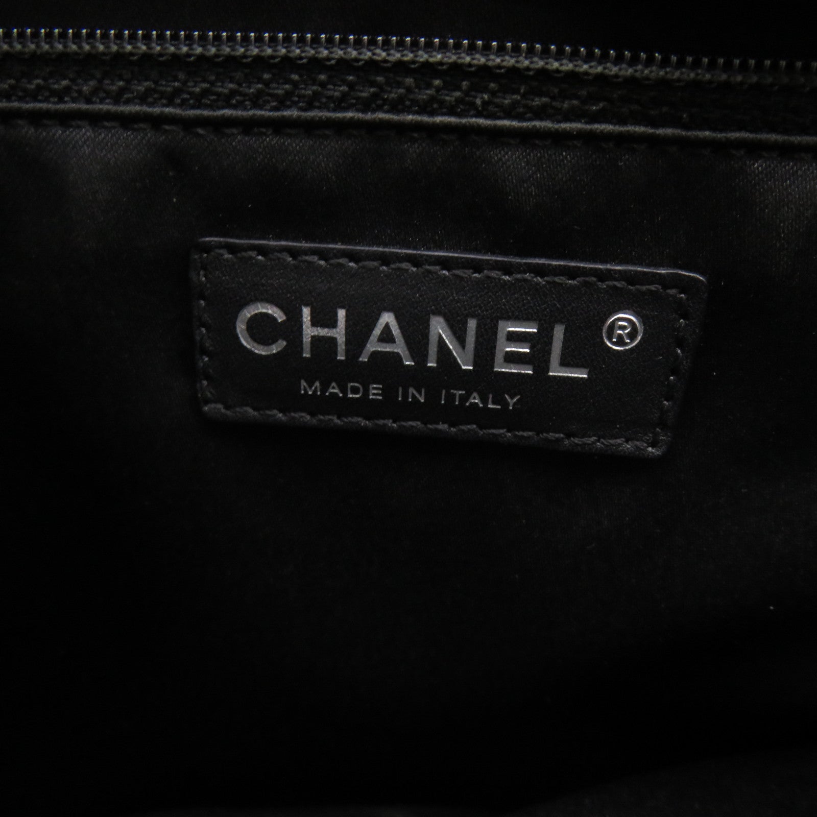 CHANEL 菱格Caviar皮革GST Tote Bag銀扣手挽袋黑色