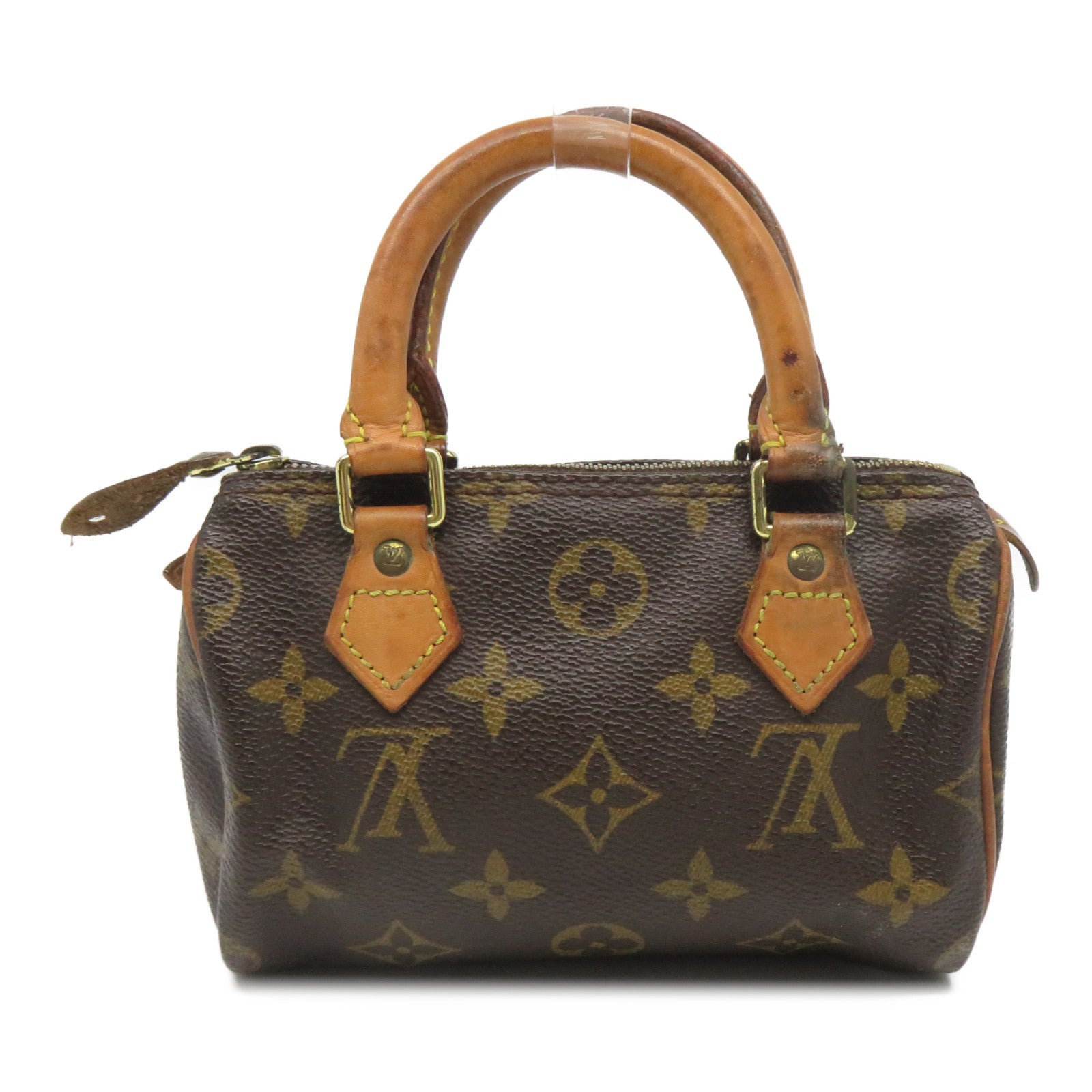 LOUIS VUITTON Monogram Speedy Mini金扣手挽袋啡色