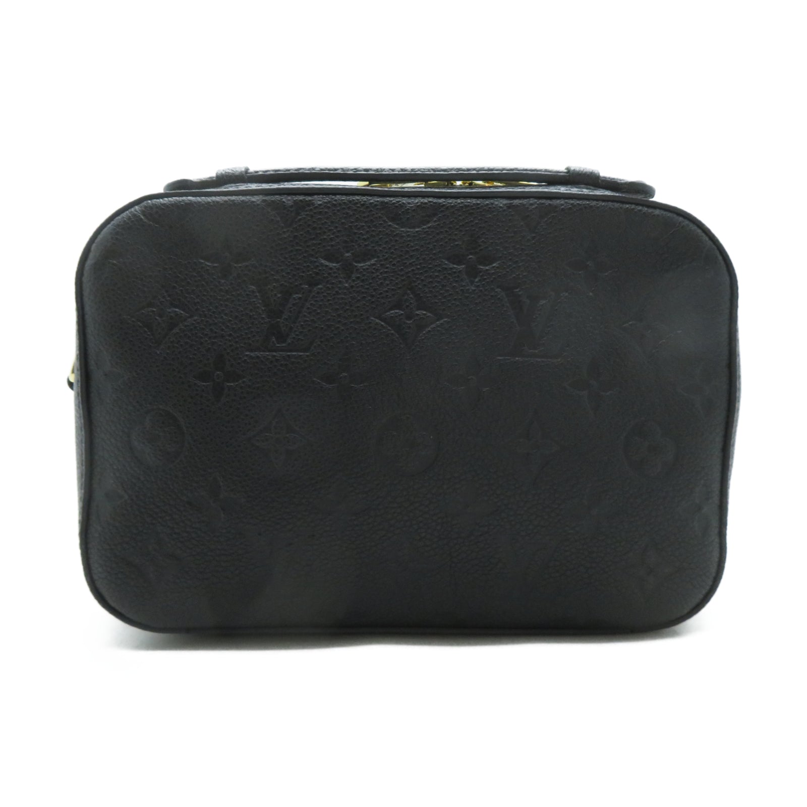 LOUIS VUITTON Monogram Empreinte Saiutonge金扣肩背袋黑色