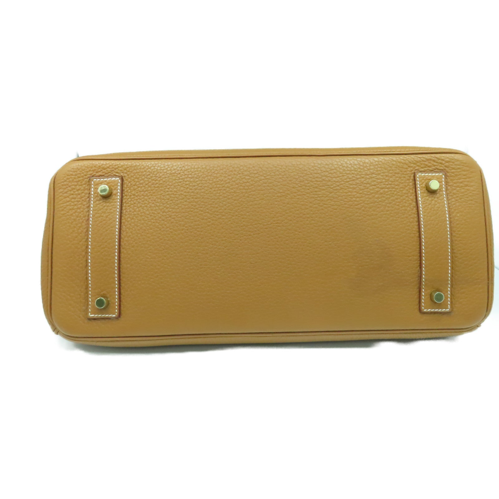 HERMES Clemence皮革ShoulderBirkin金扣肩背袋金色經典駝色