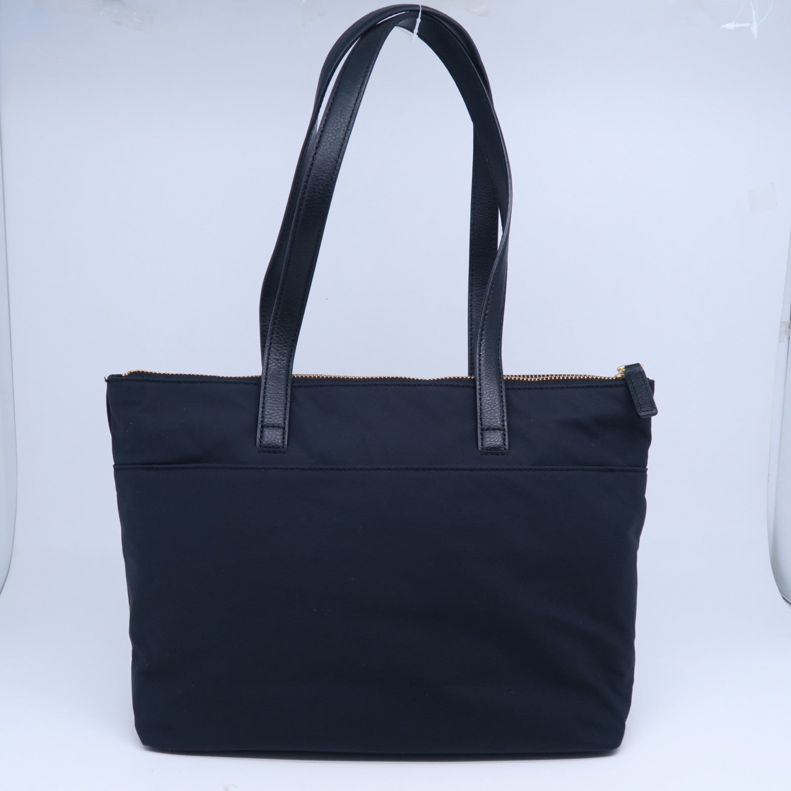 agnes b. 尼龍2 Way Shoulder Bag金扣手挽肩背兩用袋黑色