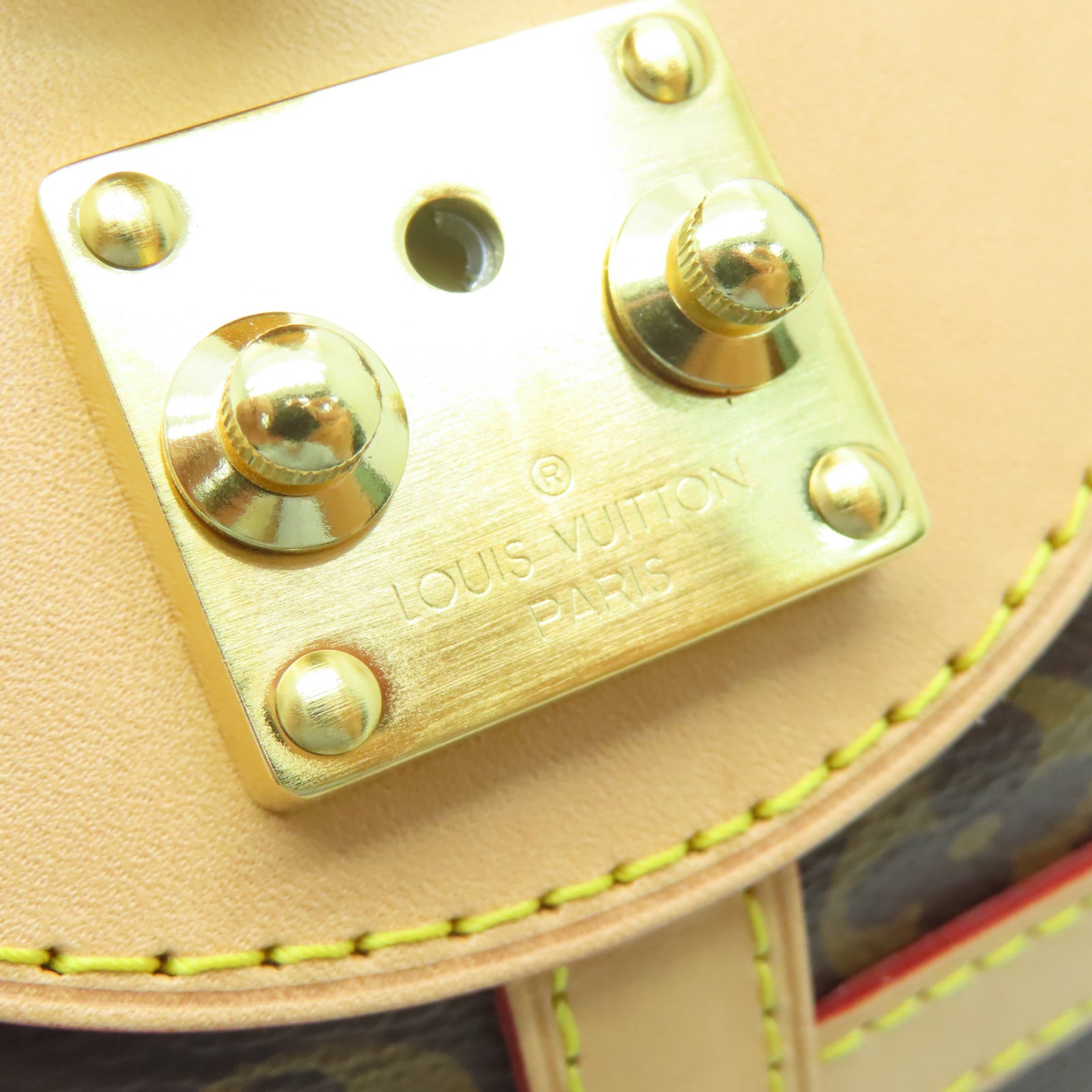 LOUIS VUITTON Monogram Duffle金扣手挽肩背两用袋棕色