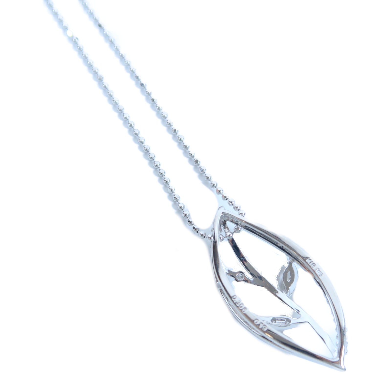 JEWELRY 18K白金Diamond Necklace 0.306ct/0.19ct鑽石項鍊