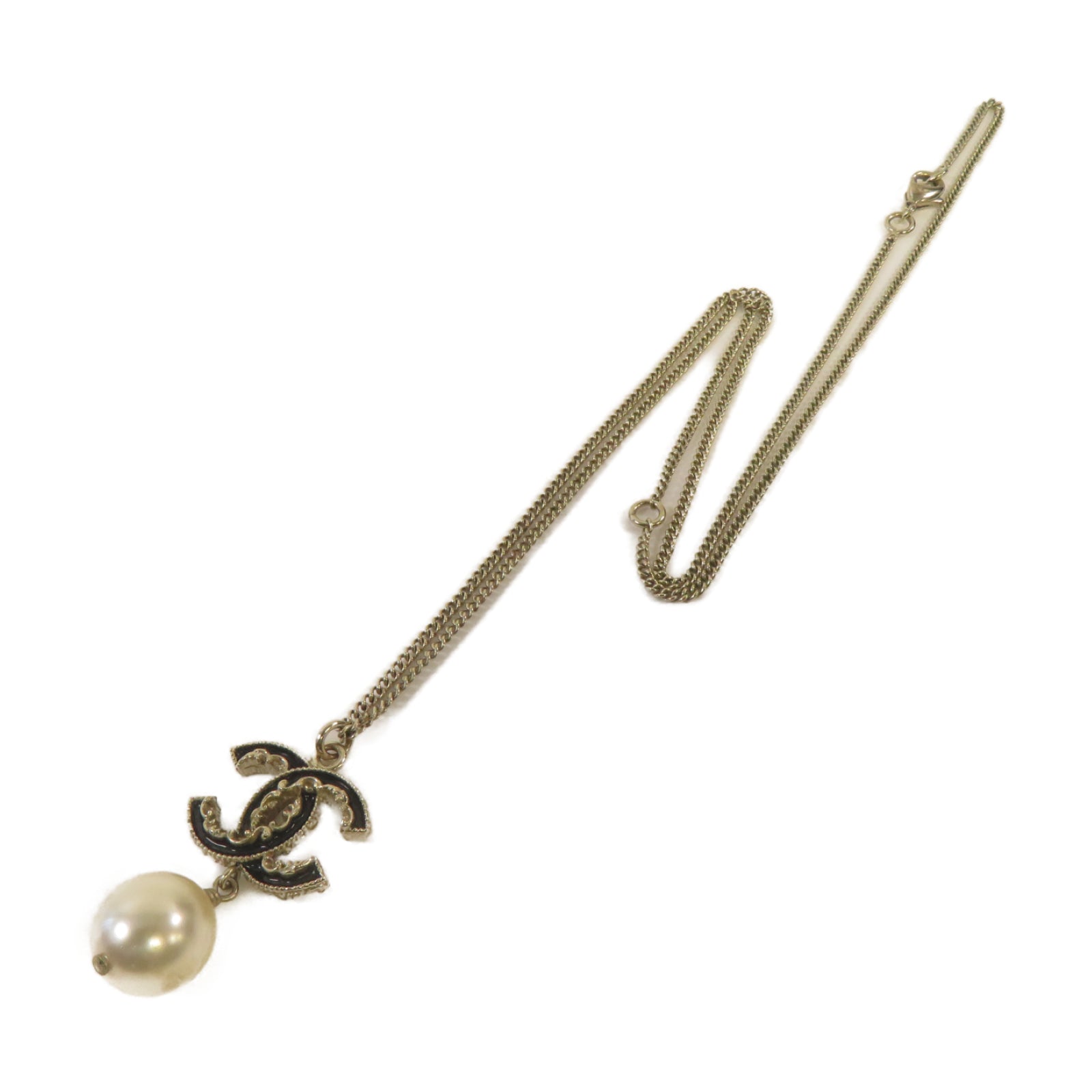 CHANEL PVC/金屬Necklace項鏈金色/黑色