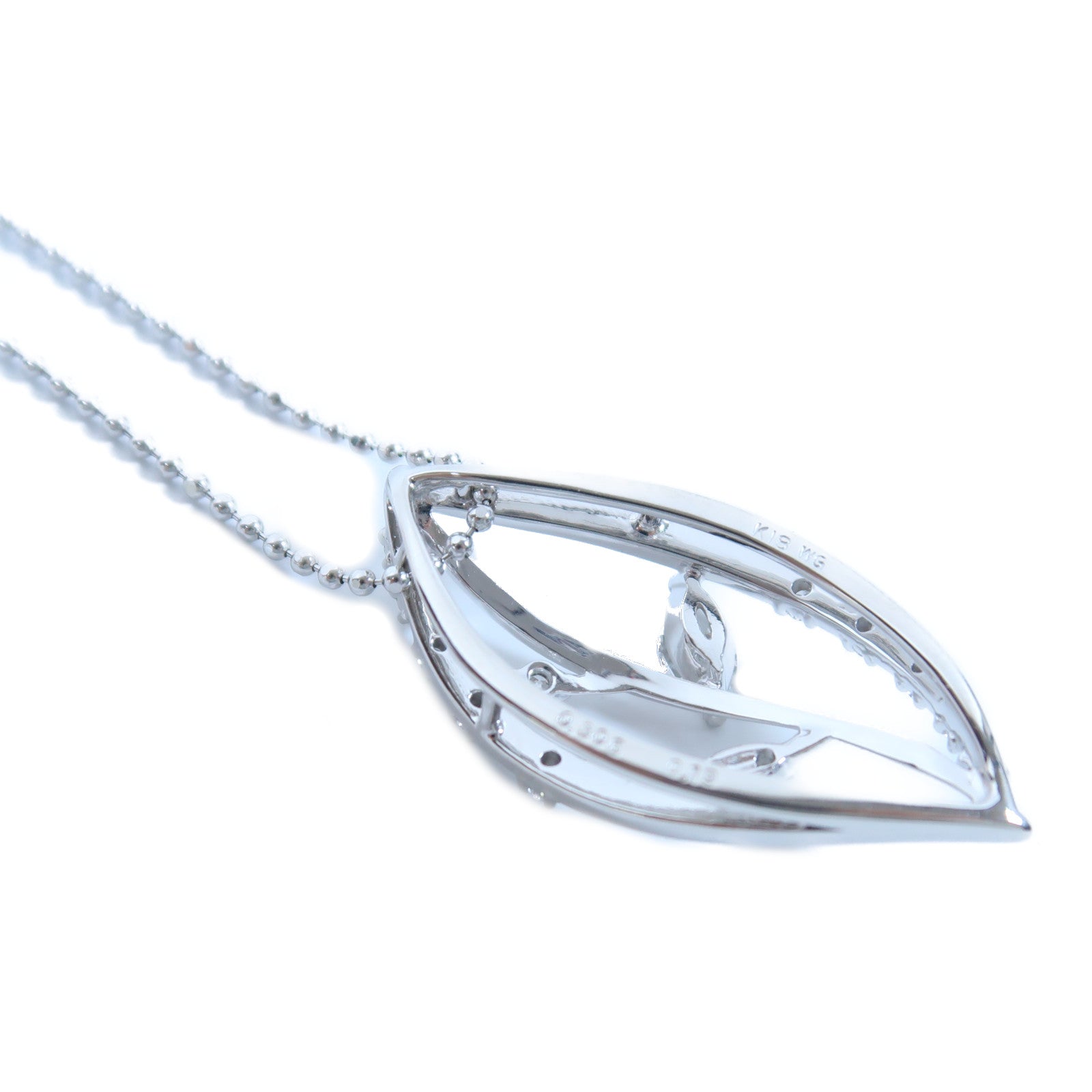JEWELRY 18K白金Diamond Necklace 0.306ct/0.19ct鑽石項鍊