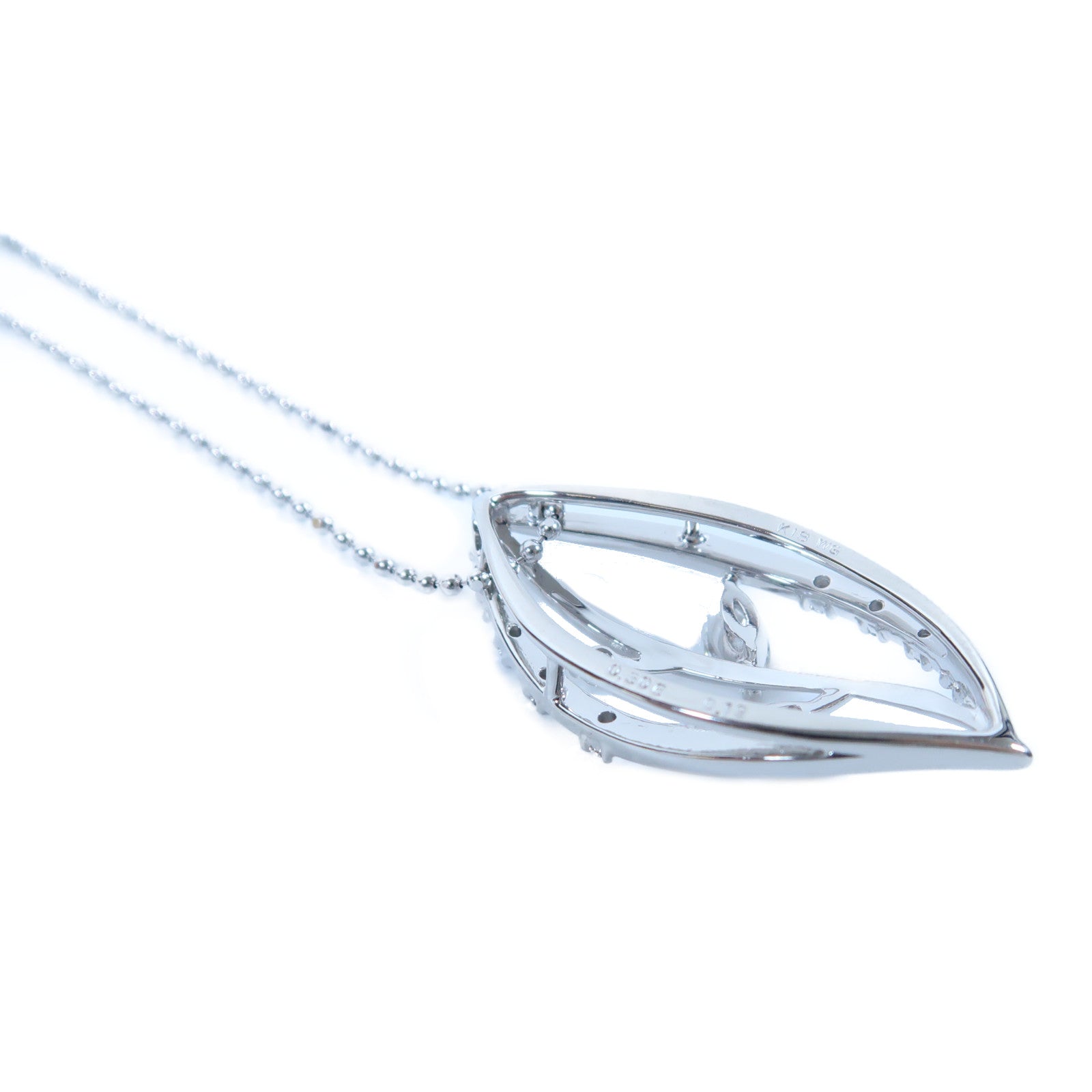 JEWELRY 18K白金Diamond Necklace 0.306ct/0.19ct鑽石項鍊