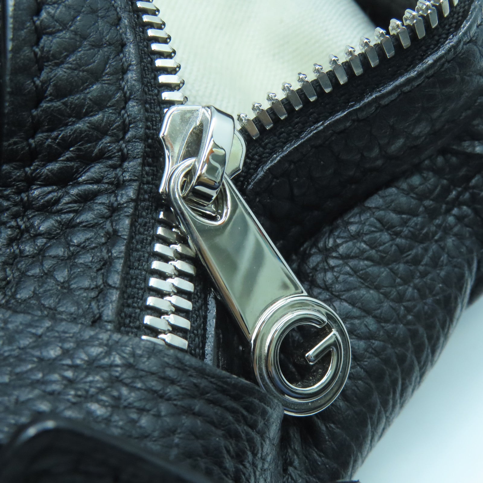 GOYARD Coated Canvas/Craft Leather Handbag Silver Buckle Black/Brown