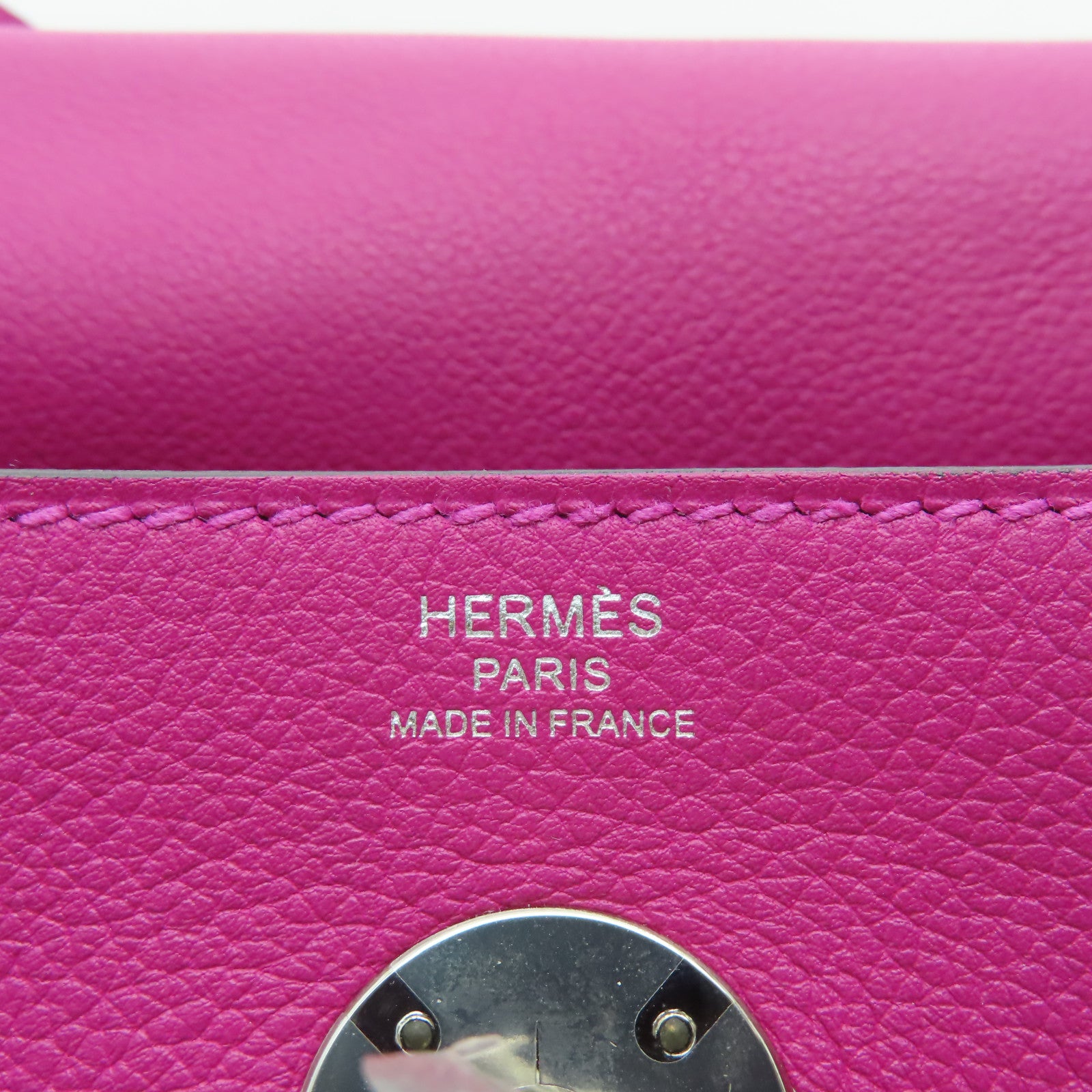 HERMES Swift皮革Lindy 26銀扣手挽肩背兩用袋玫紫色