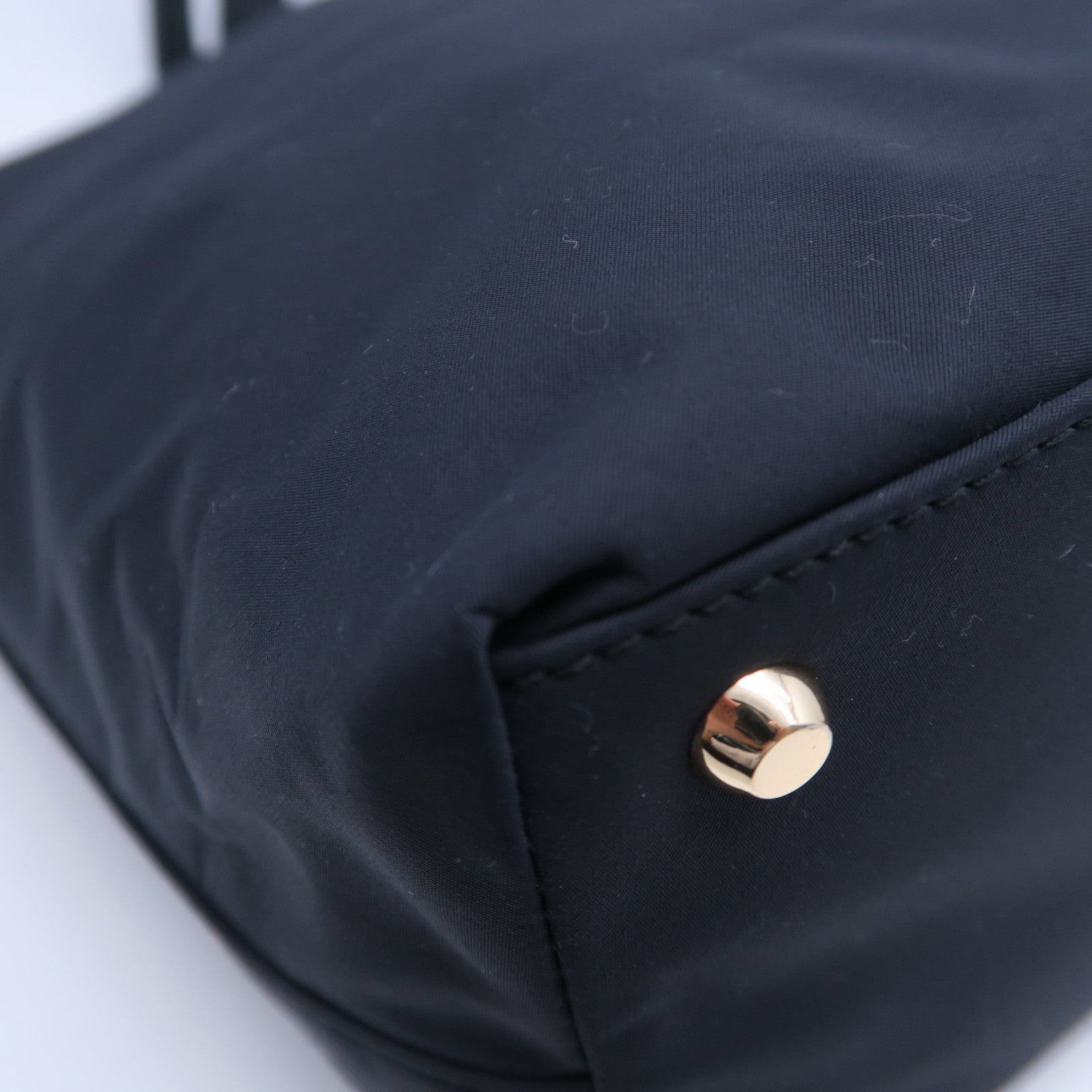 agnes b. 尼龍2 Way Shoulder Bag金扣手挽肩背兩用袋黑色