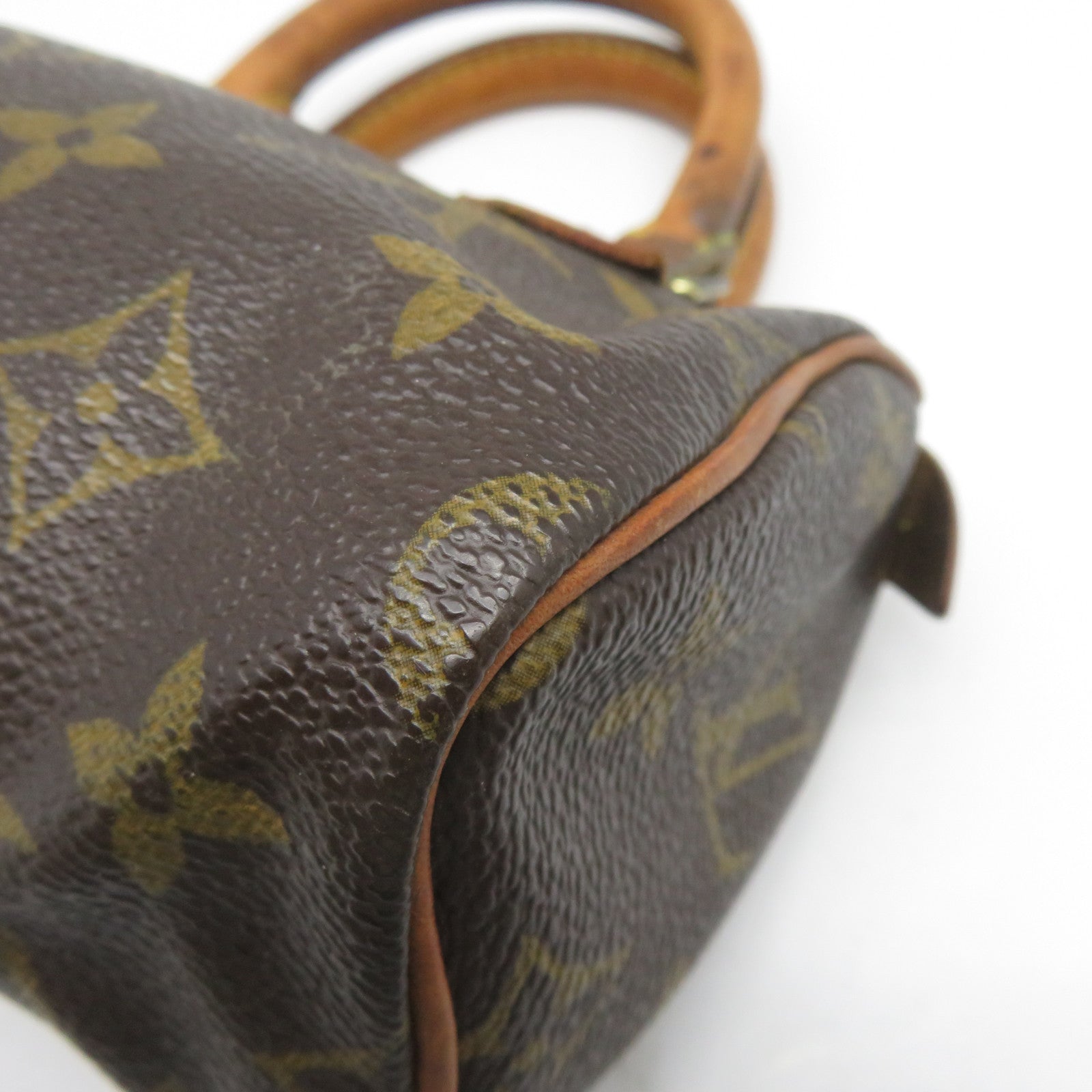 LOUIS VUITTON Monogram Speedy Mini金扣手挽袋啡色
