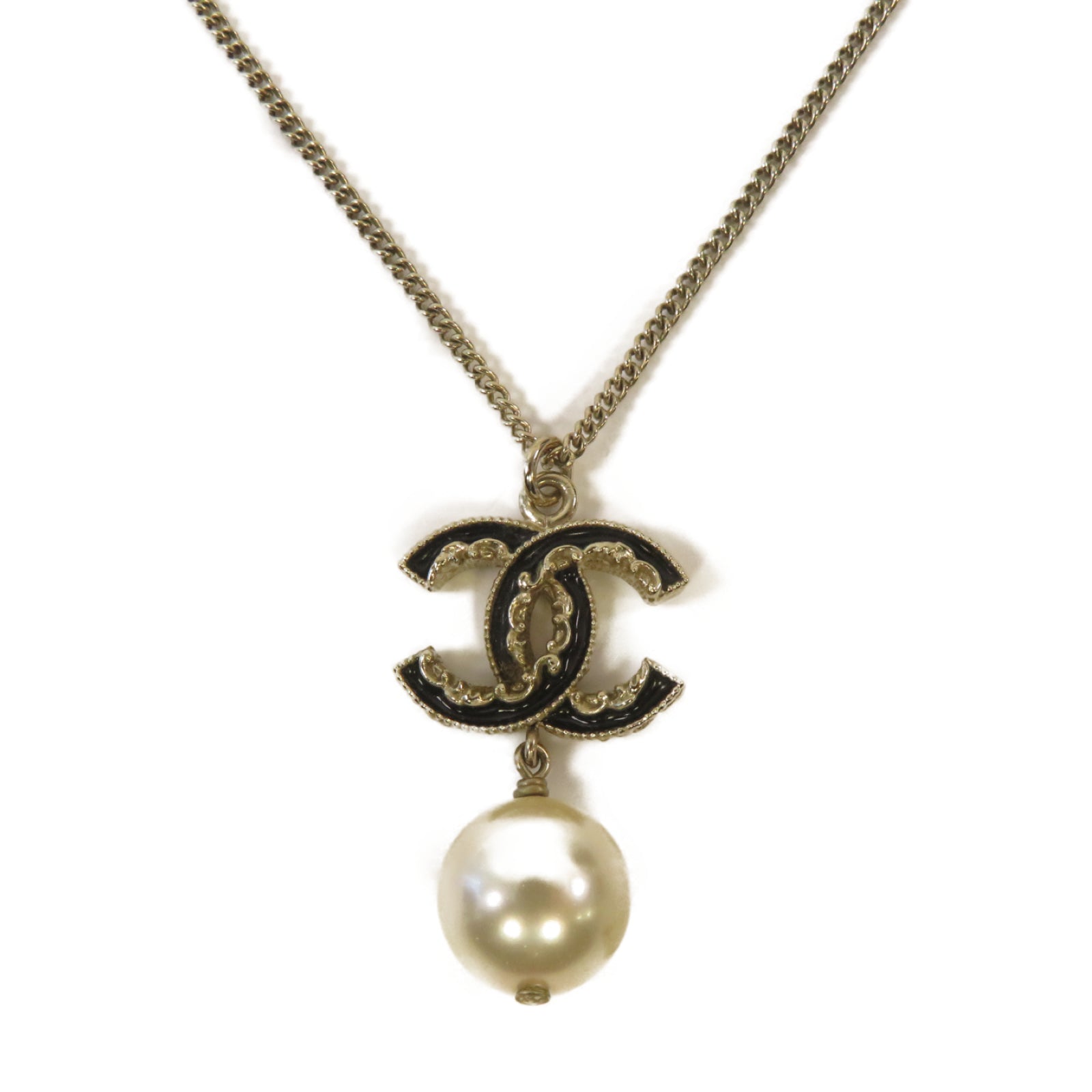 CHANEL PVC/金屬Necklace項鏈金色/黑色