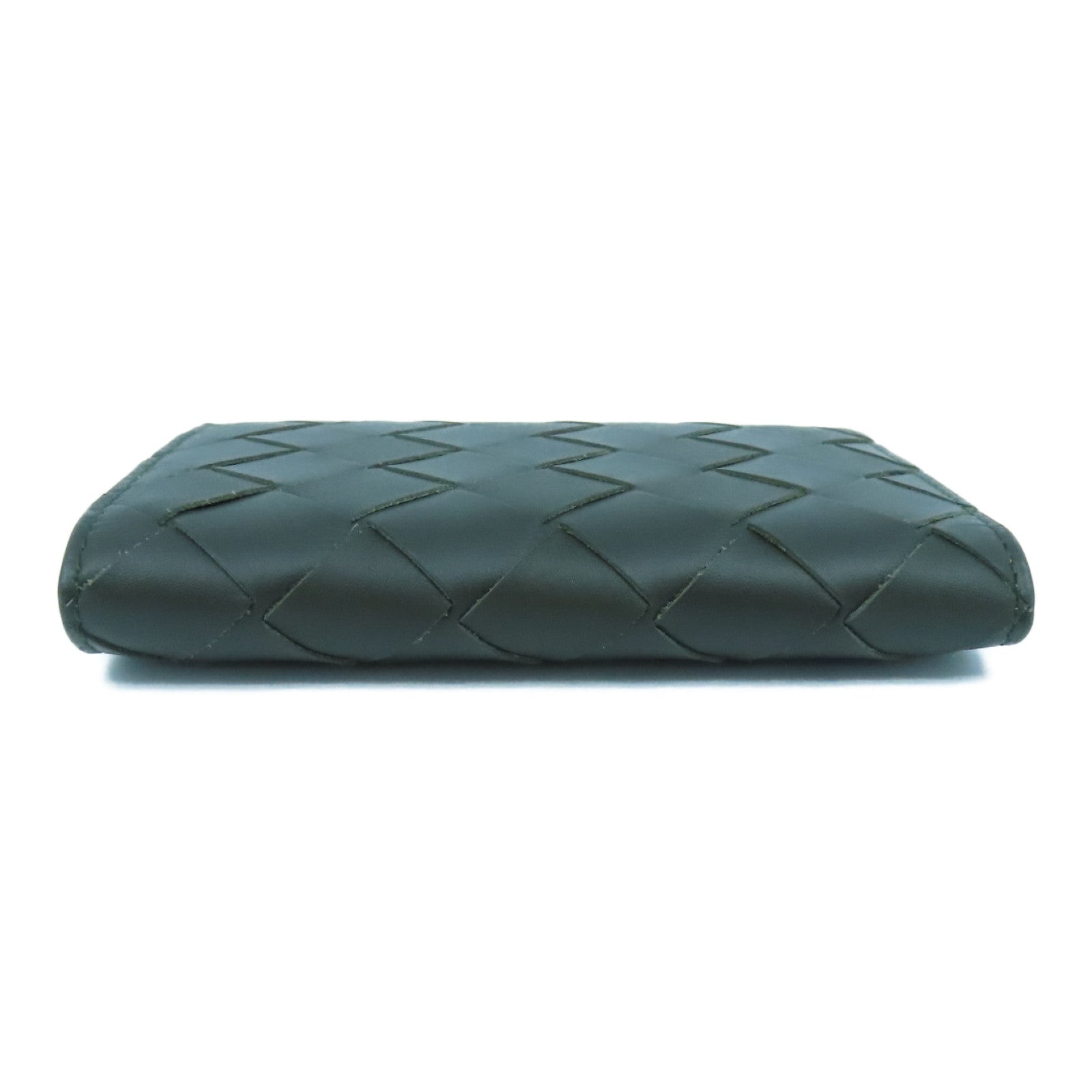 BOTTEGA VENETA 织纹皮革Card Case卡片套牛油果绿色/黄色