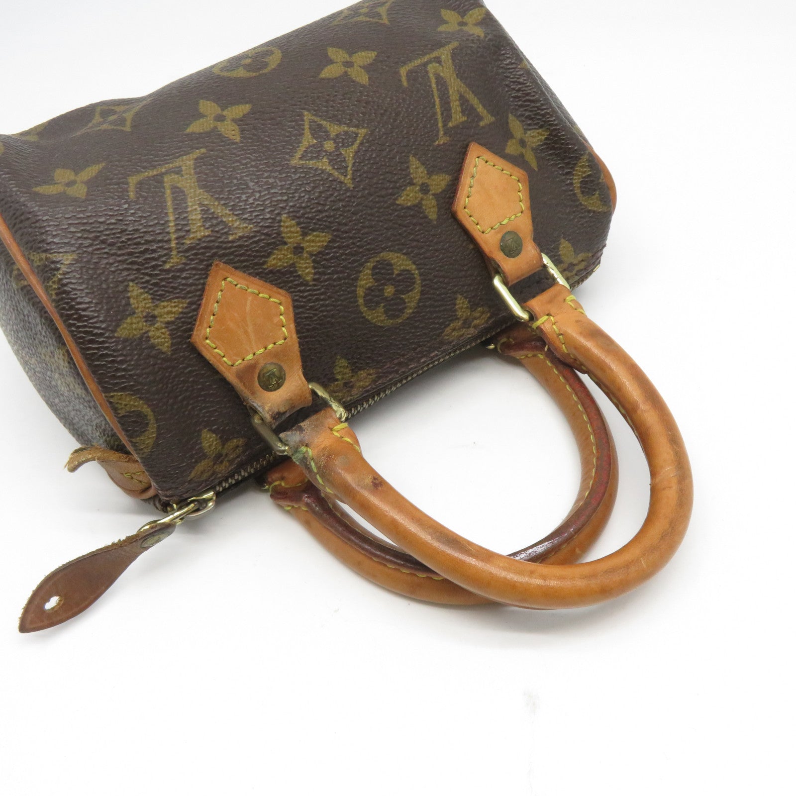 LOUIS VUITTON Monogram Speedy Mini金扣手挽袋啡色