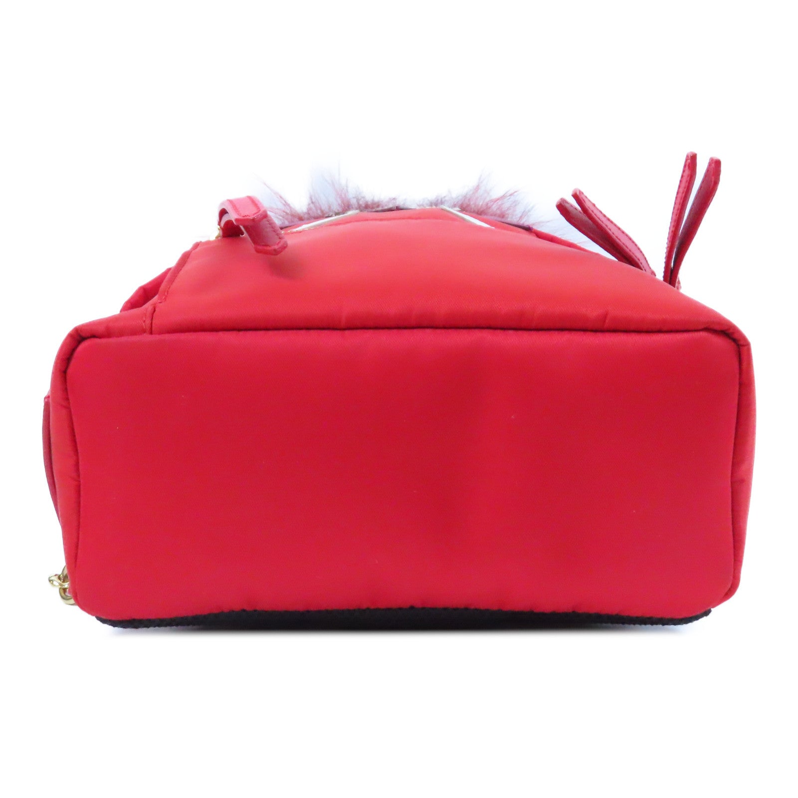 FENDI 帆布Monster Eyes Mini Backpack金扣背包紅色