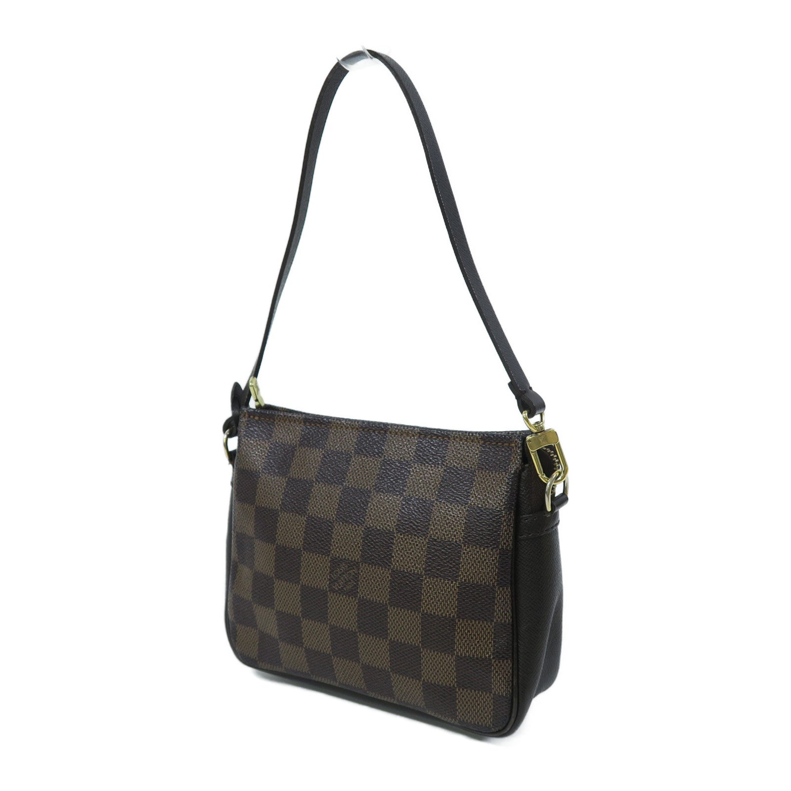 LOUIS VUITTON Damier Ebene Trousse Makeup金扣手挽袋啡色