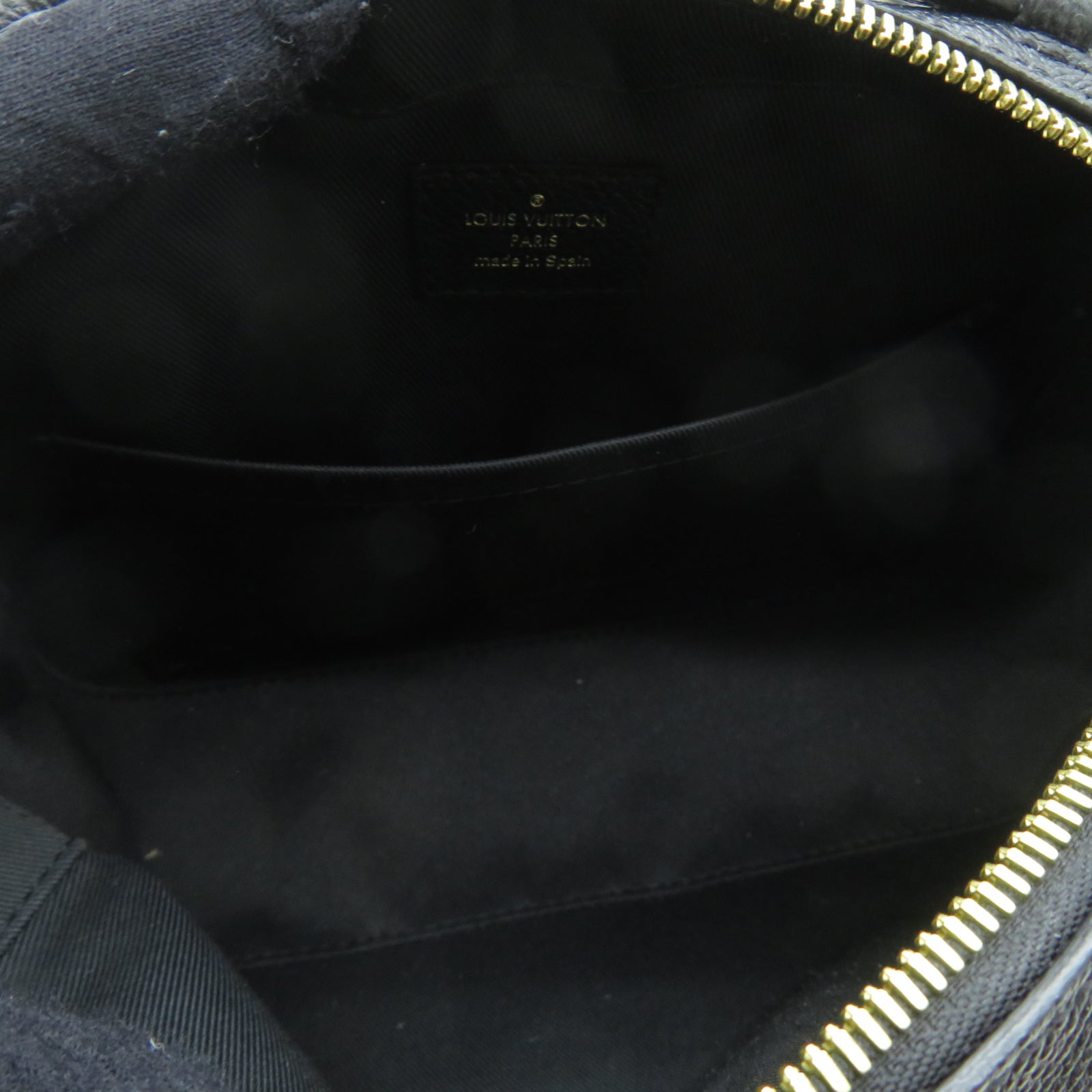 LOUIS VUITTON Monogram Empreinte Saiutonge金扣肩背袋黑色