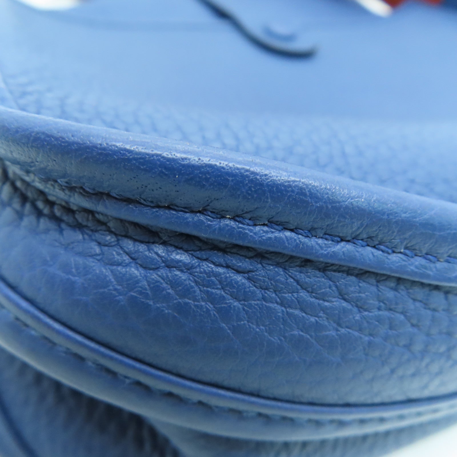 HERMES Clemence皮革Evelyne PM银扣肩背袋Blue Agate/蓝色
