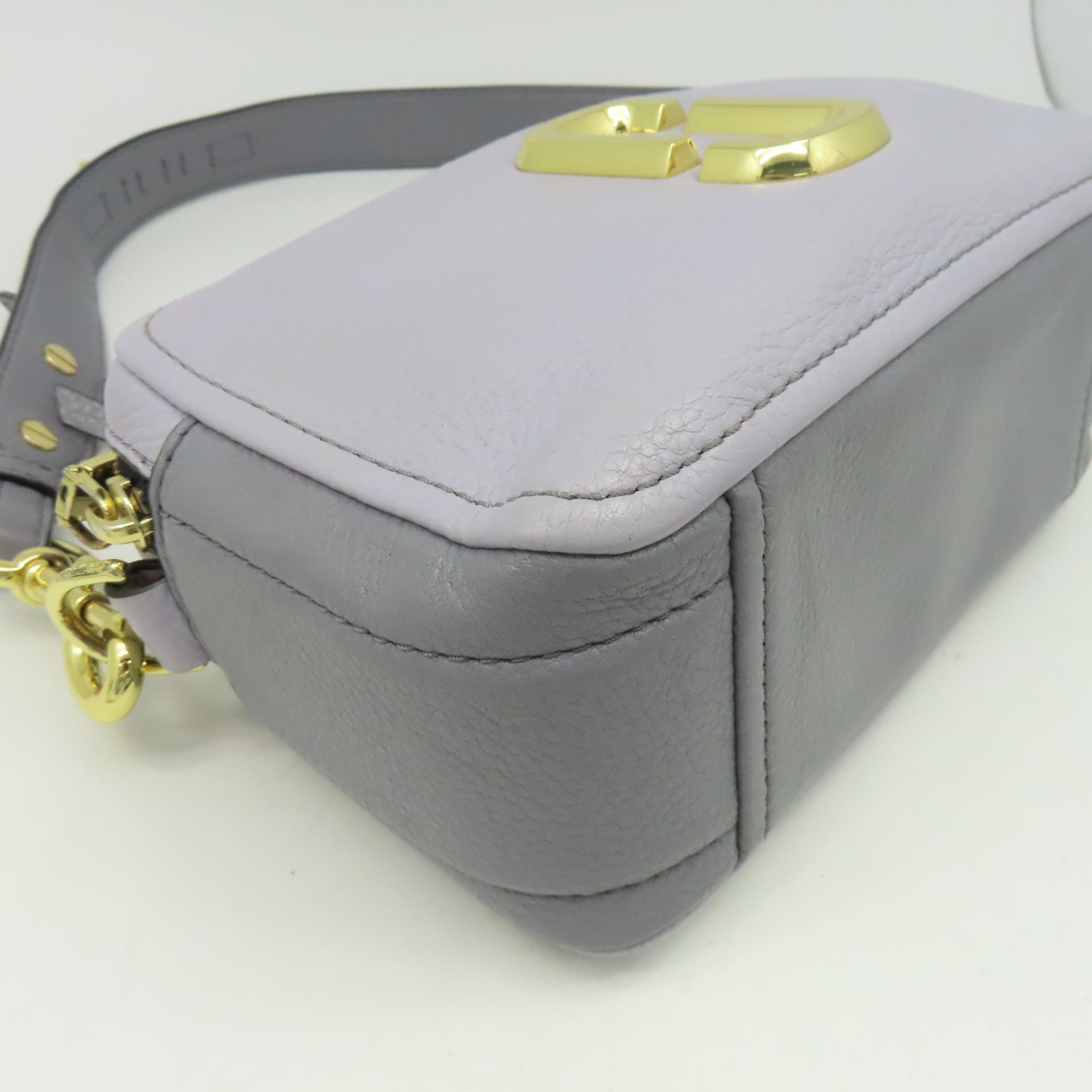 MARC JACOBS 牛皮皮革Shoulder Bag金扣肩背袋淺紫色