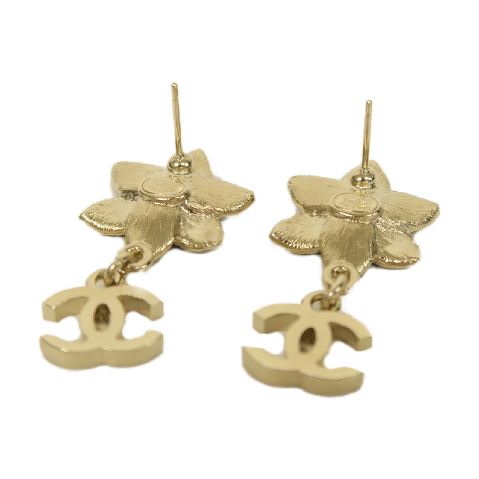 CHANEL 金屬Earrings耳環銀色/黑色