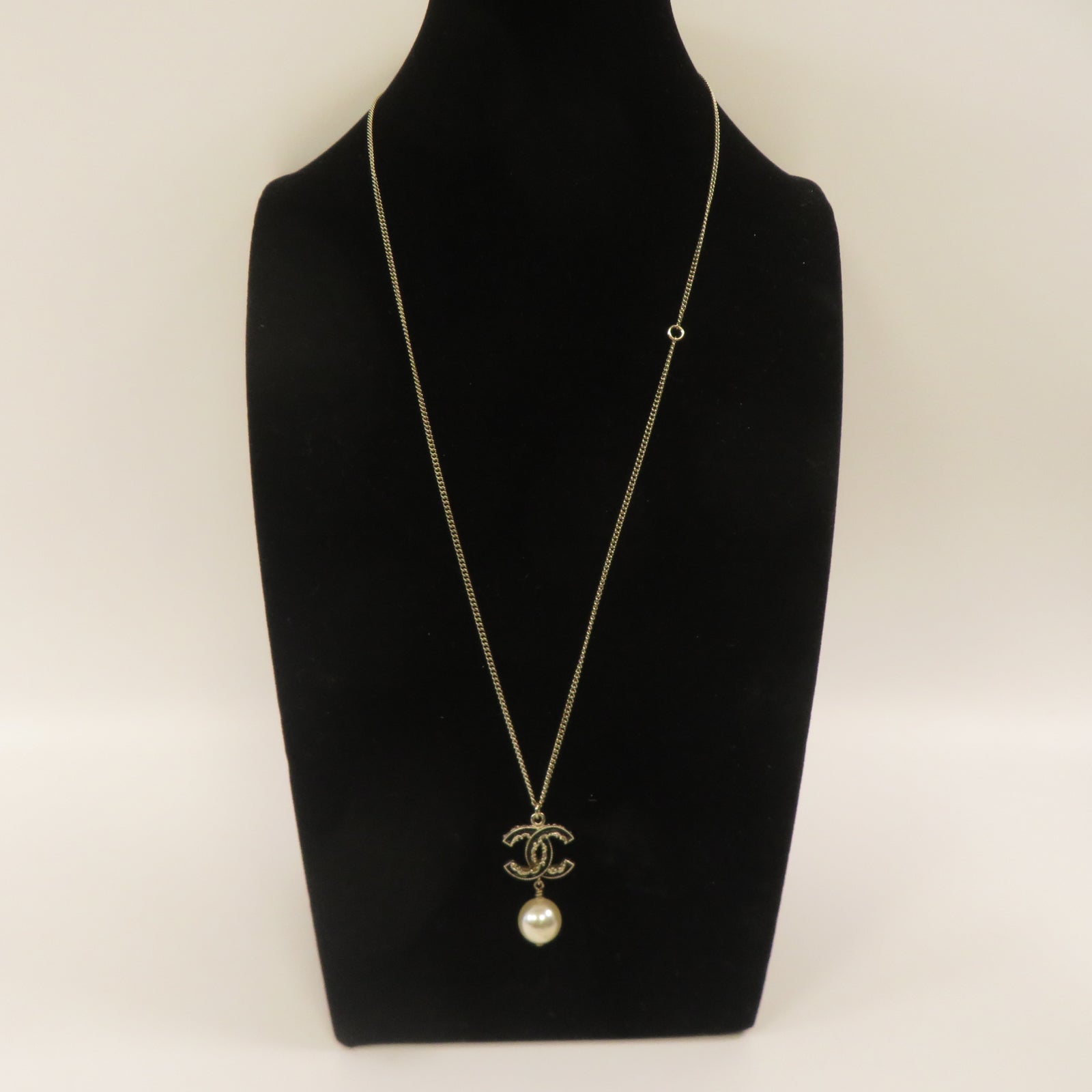 CHANEL PVC/金屬Necklace項鏈金色/黑色