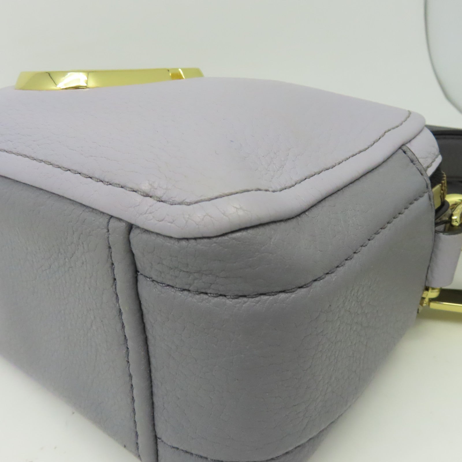 MARC JACOBS 牛皮皮革Shoulder Bag金扣肩背袋淺紫色