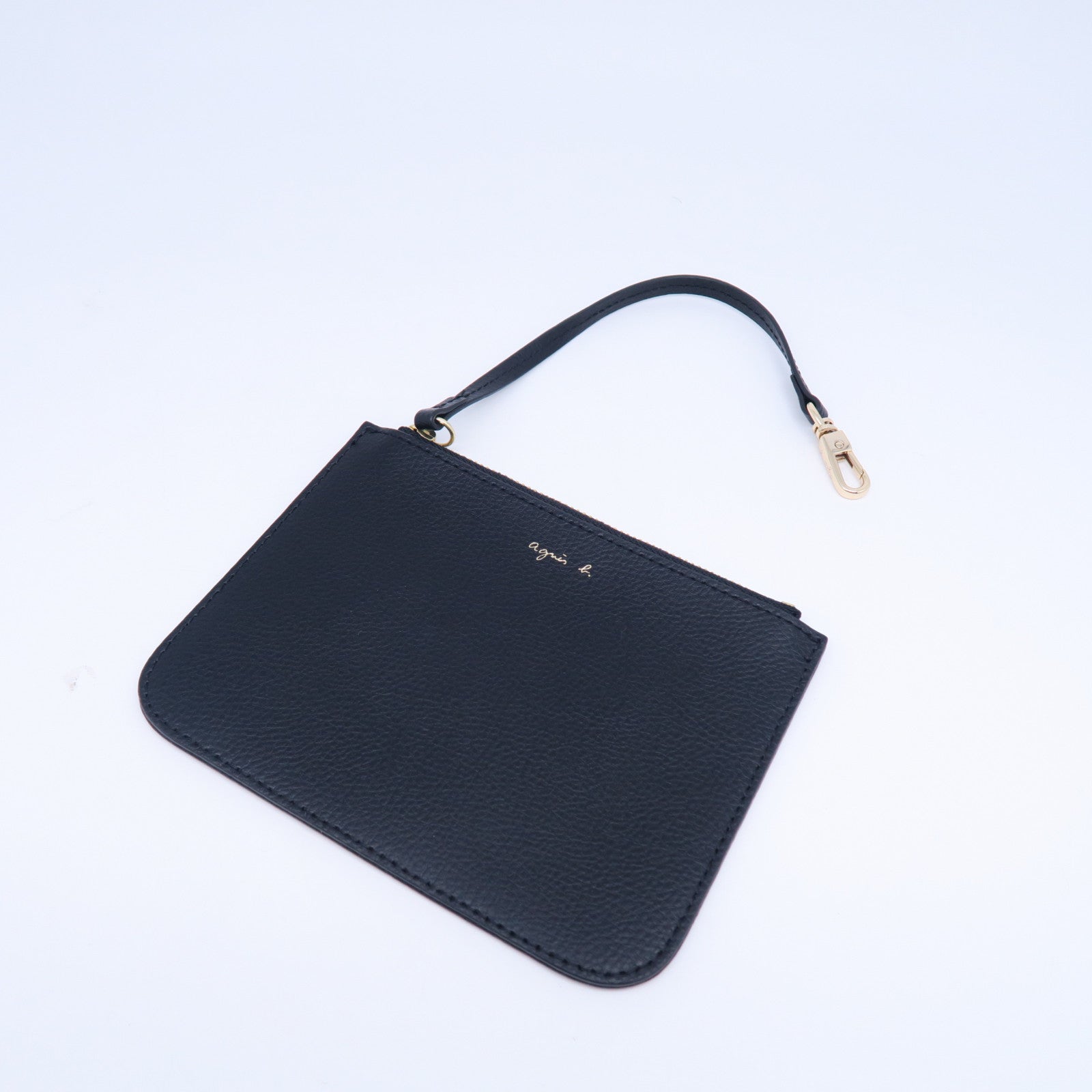 agnes b. 尼龍2 Way Shoulder Bag金扣手挽肩背兩用袋黑色