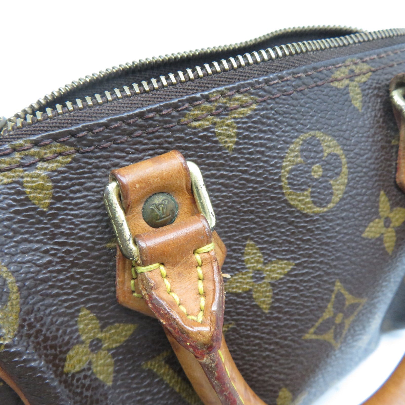 LOUIS VUITTON Monogram Speedy Mini金扣手挽袋啡色