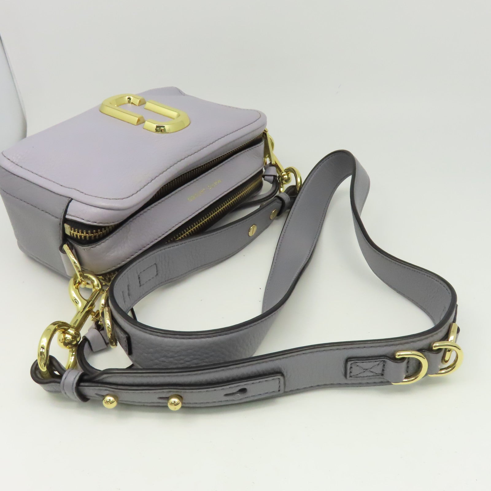 MARC JACOBS 牛皮皮革Shoulder Bag金扣肩背袋淺紫色