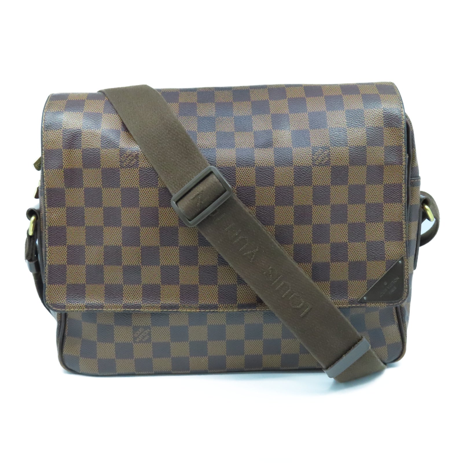 LOUIS VUITTON Damier Shelton MM Shoulder Bag金扣肩背袋啡色