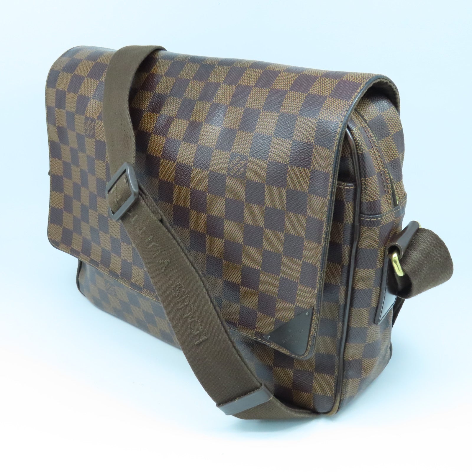 LOUIS VUITTON Damier Shelton MM Shoulder Bag金扣肩背袋啡色