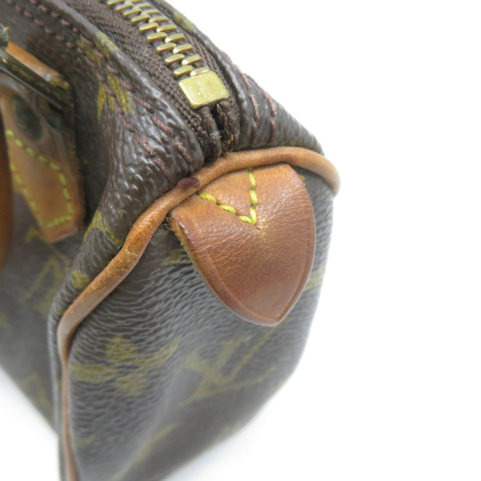 LOUIS VUITTON Monogram Speedy Mini金扣手挽袋啡色