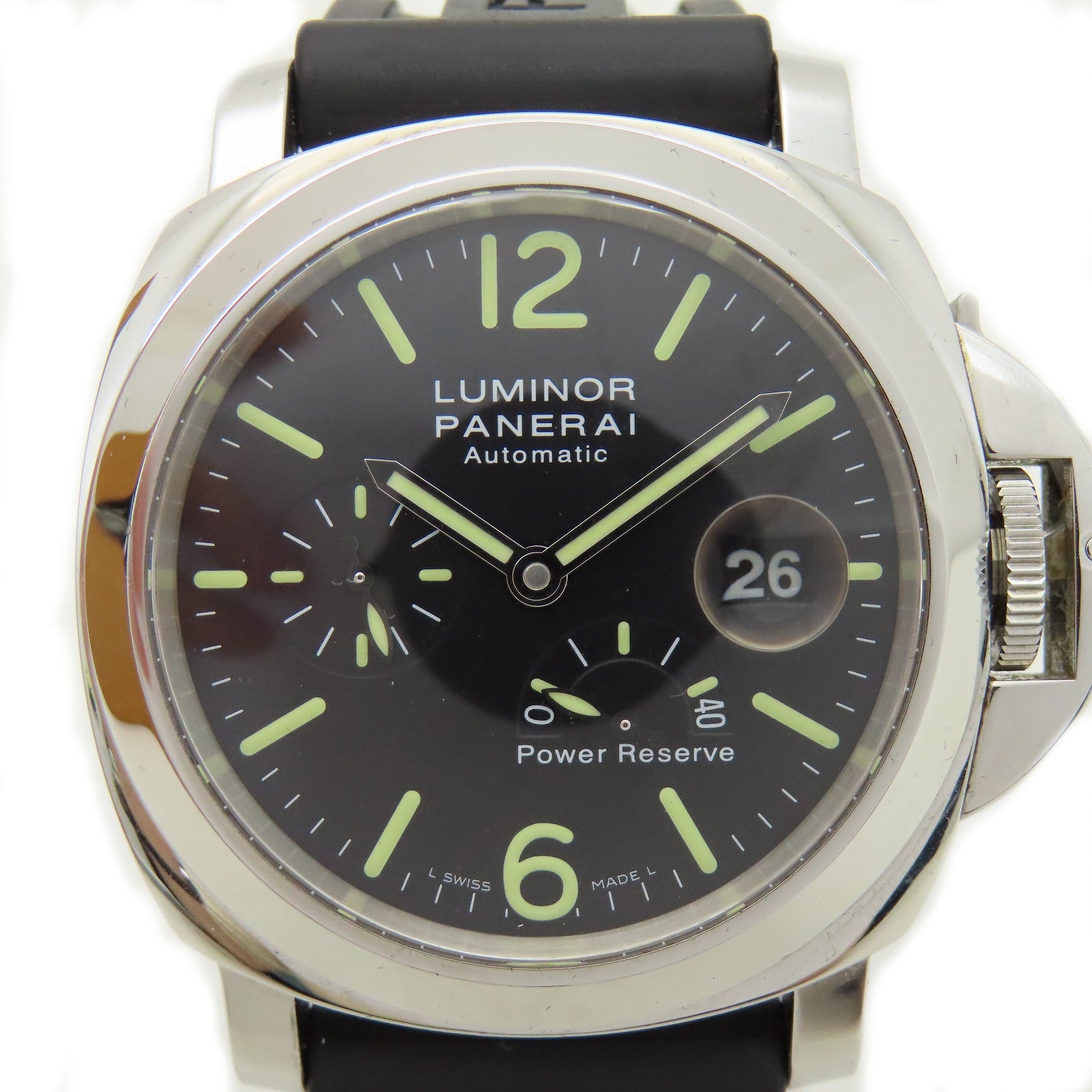 PANERAI Luminor Power Reserve 44mm不鏽鋼手錶自動機芯黑色