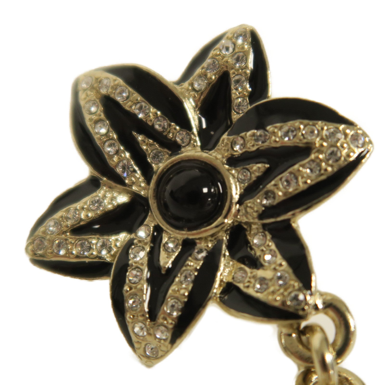 CHANEL 金屬Earrings耳環銀色/黑色