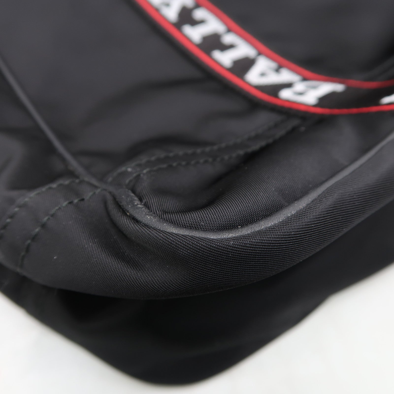 BALLY 尼龍Tote Bag銀扣手挽肩背兩用袋黑色