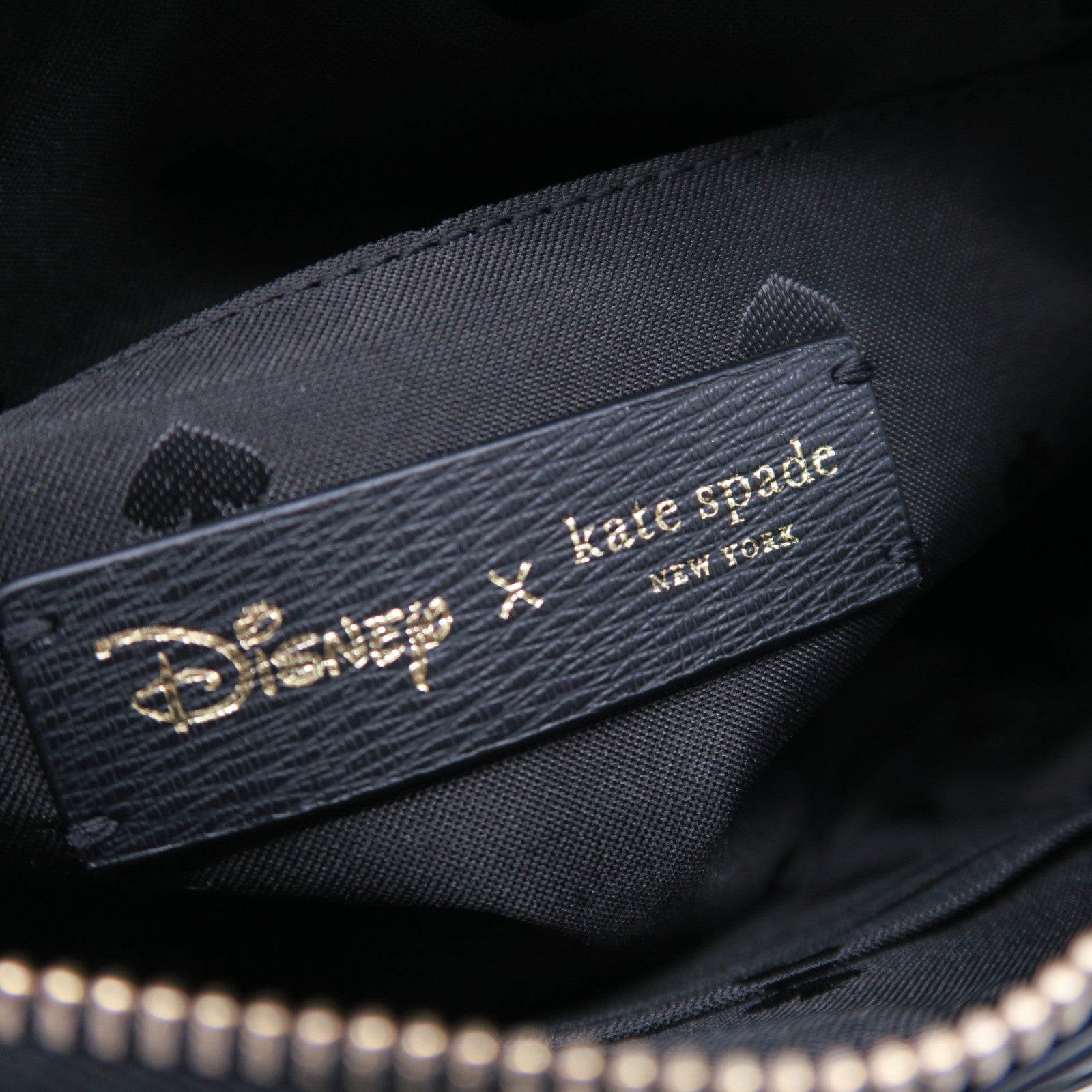 Kate Spade Saffiano皮革Mini Dalmatians Camera Bag銀扣肩背袋黑色/白色