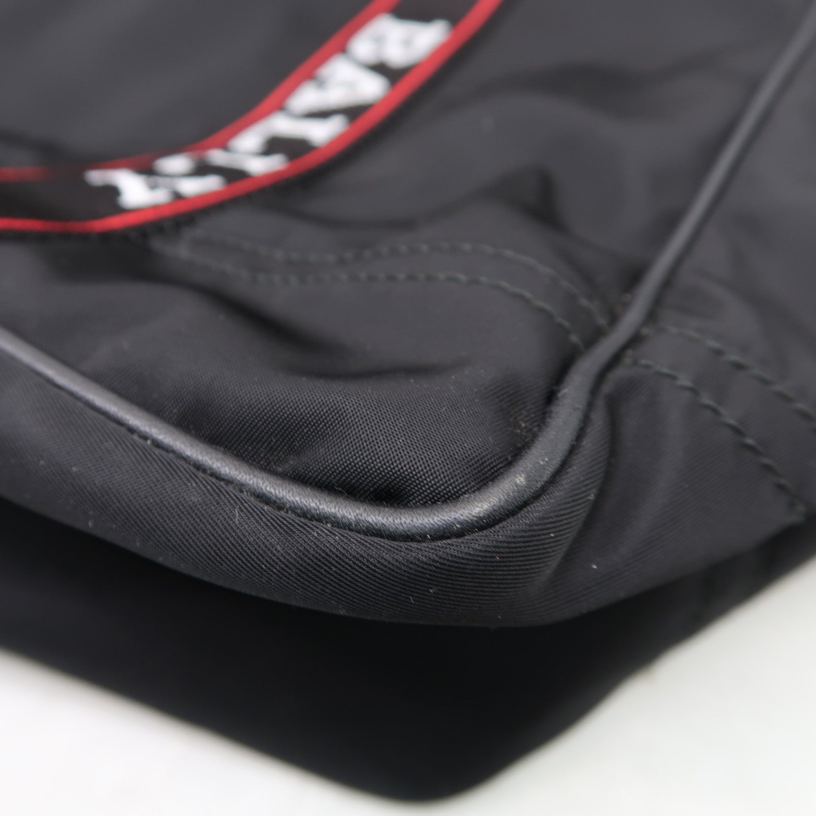 BALLY 尼龍Tote Bag銀扣手挽肩背兩用袋黑色