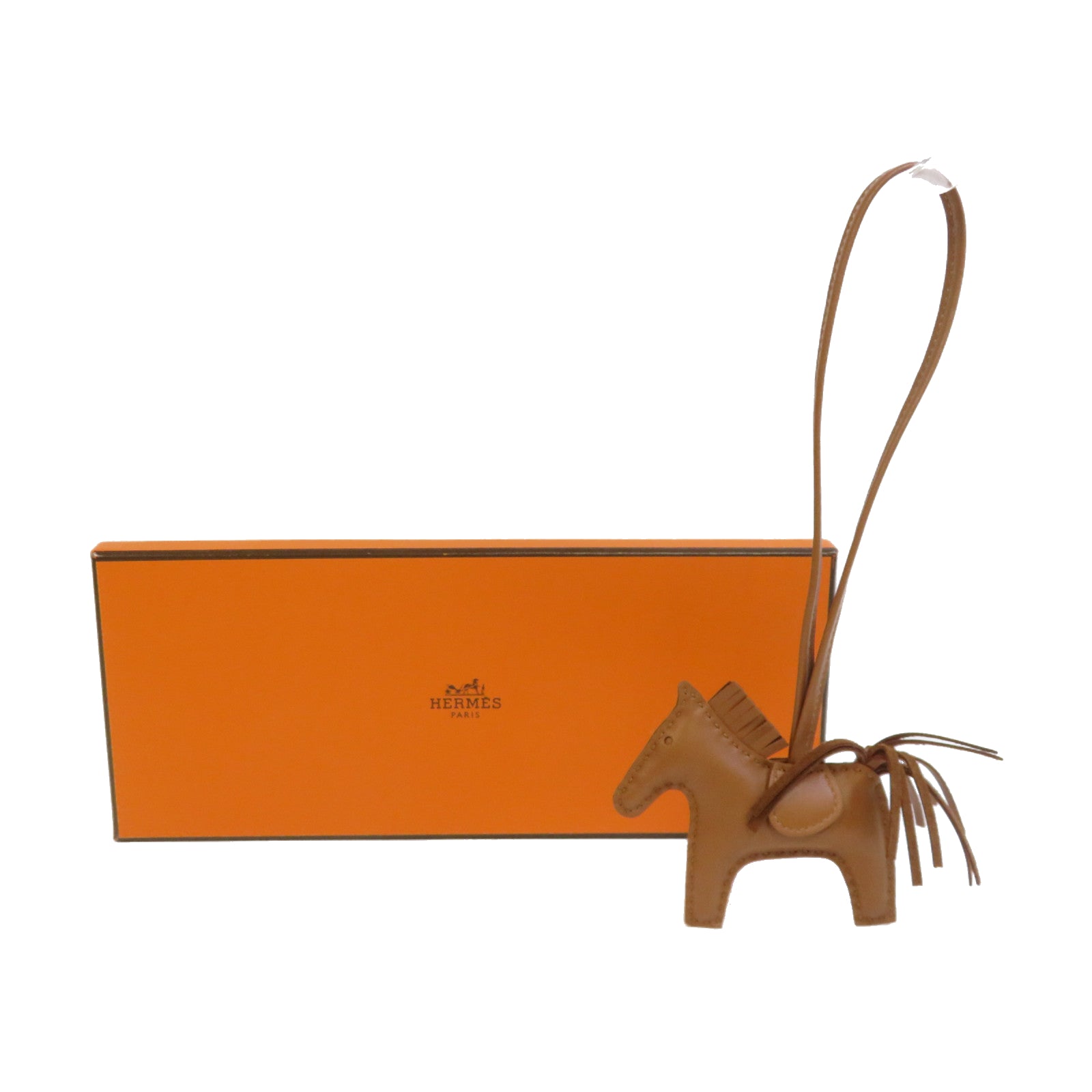 HERMES Swift皮革Rodeo PM掛飾經典駝色