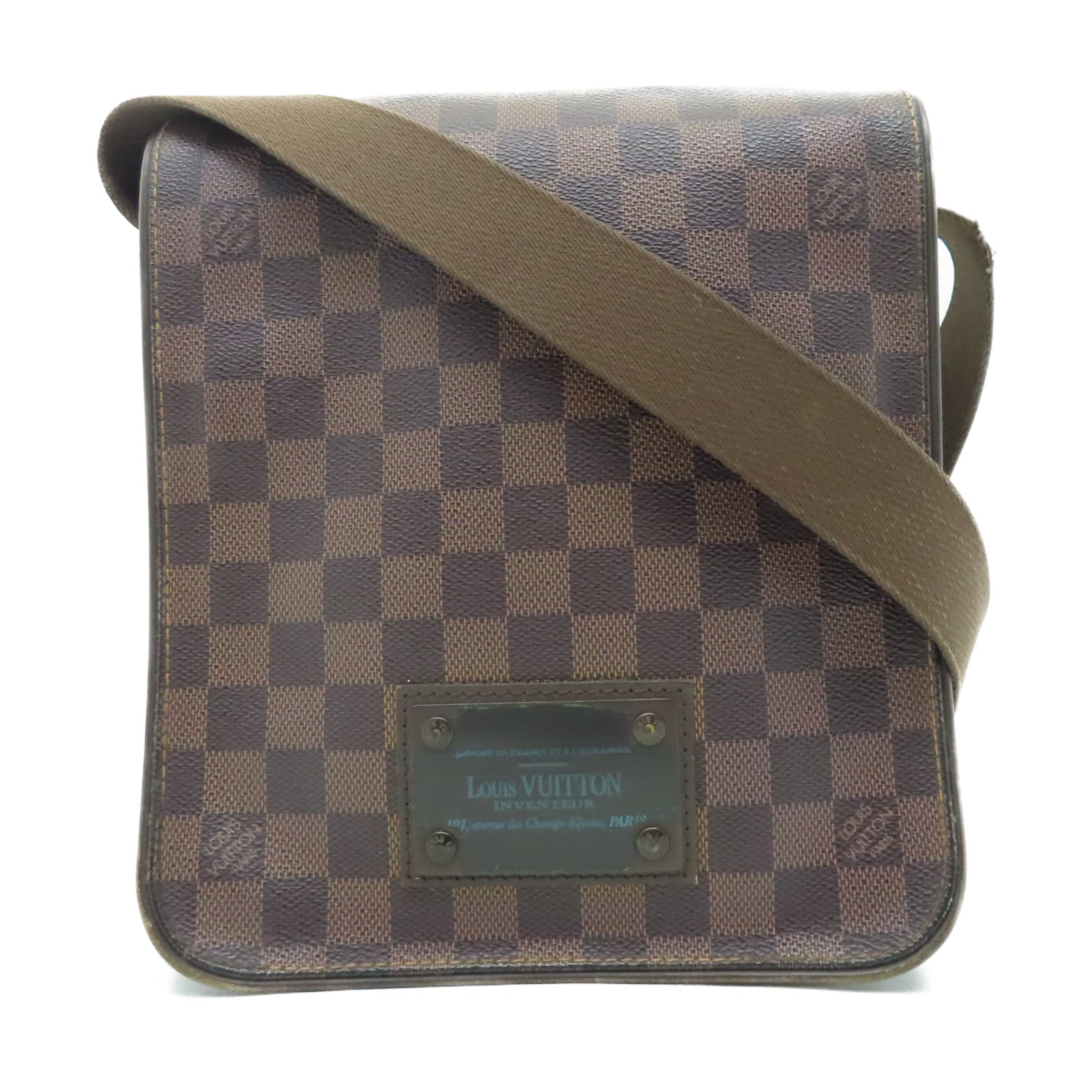 LOUIS VUITTON Damier Brooklyn PM肩背袋啡色