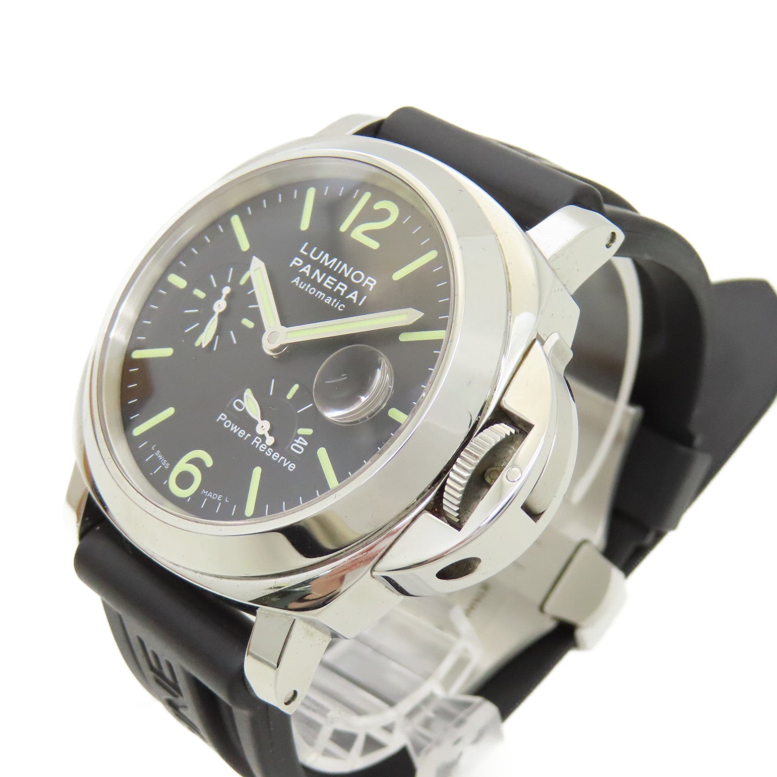 PANERAI Luminor Power Reserve 44mm不鏽鋼手錶自動機芯黑色