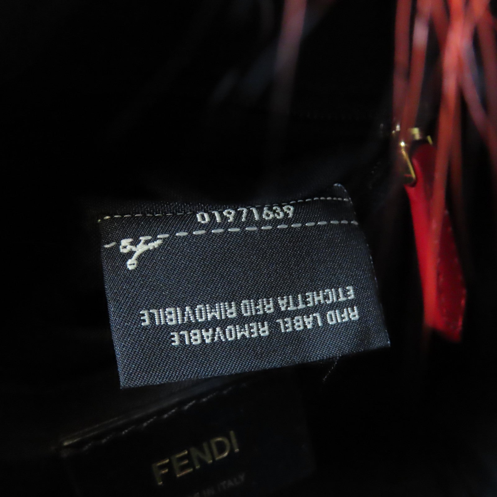 FENDI 帆布Monster Eyes Mini Backpack金扣背包紅色