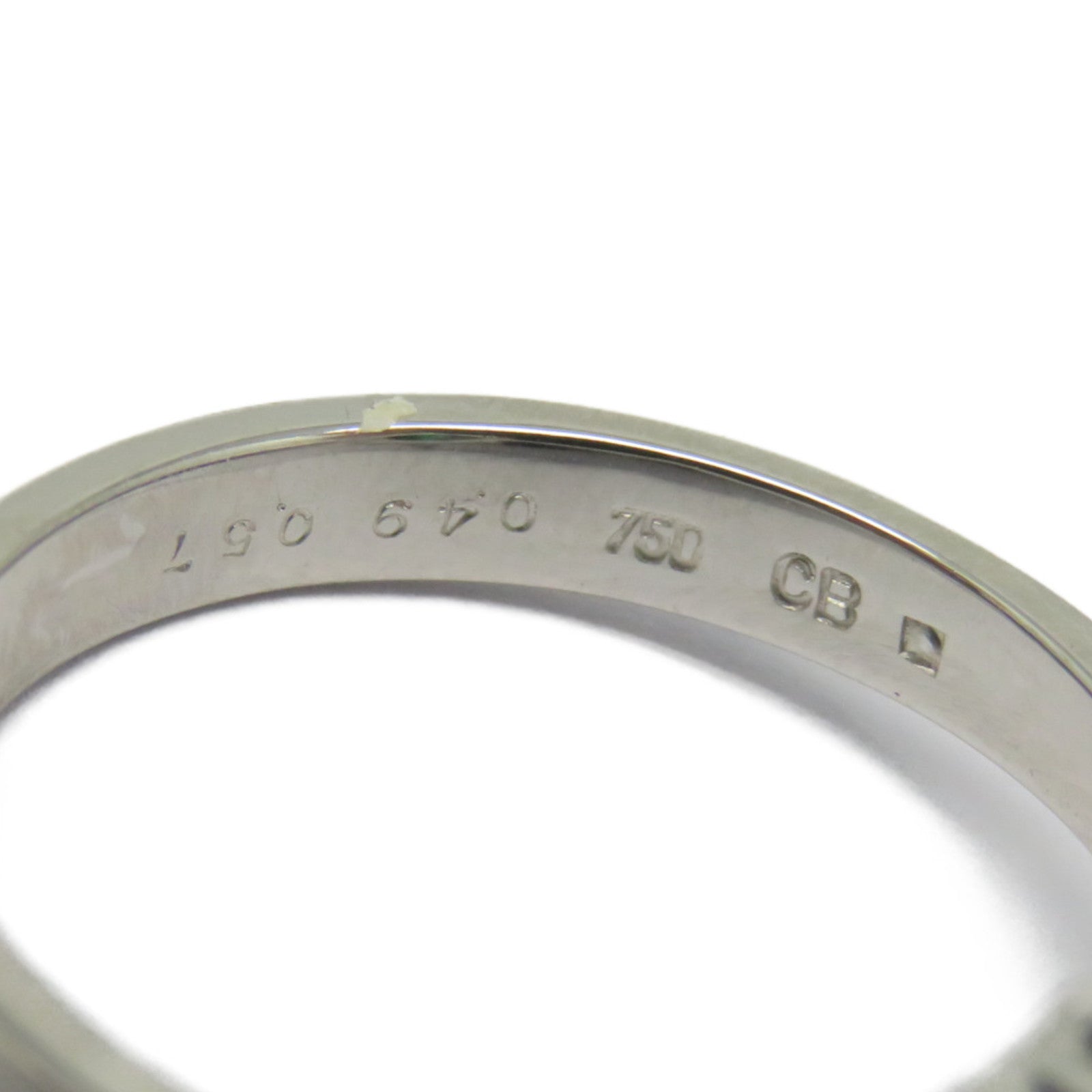 JEWELRY 18K白金Emerald Diamond Ring 0.49ct綠寶石/0.57ct鑽石戒指US#6.5