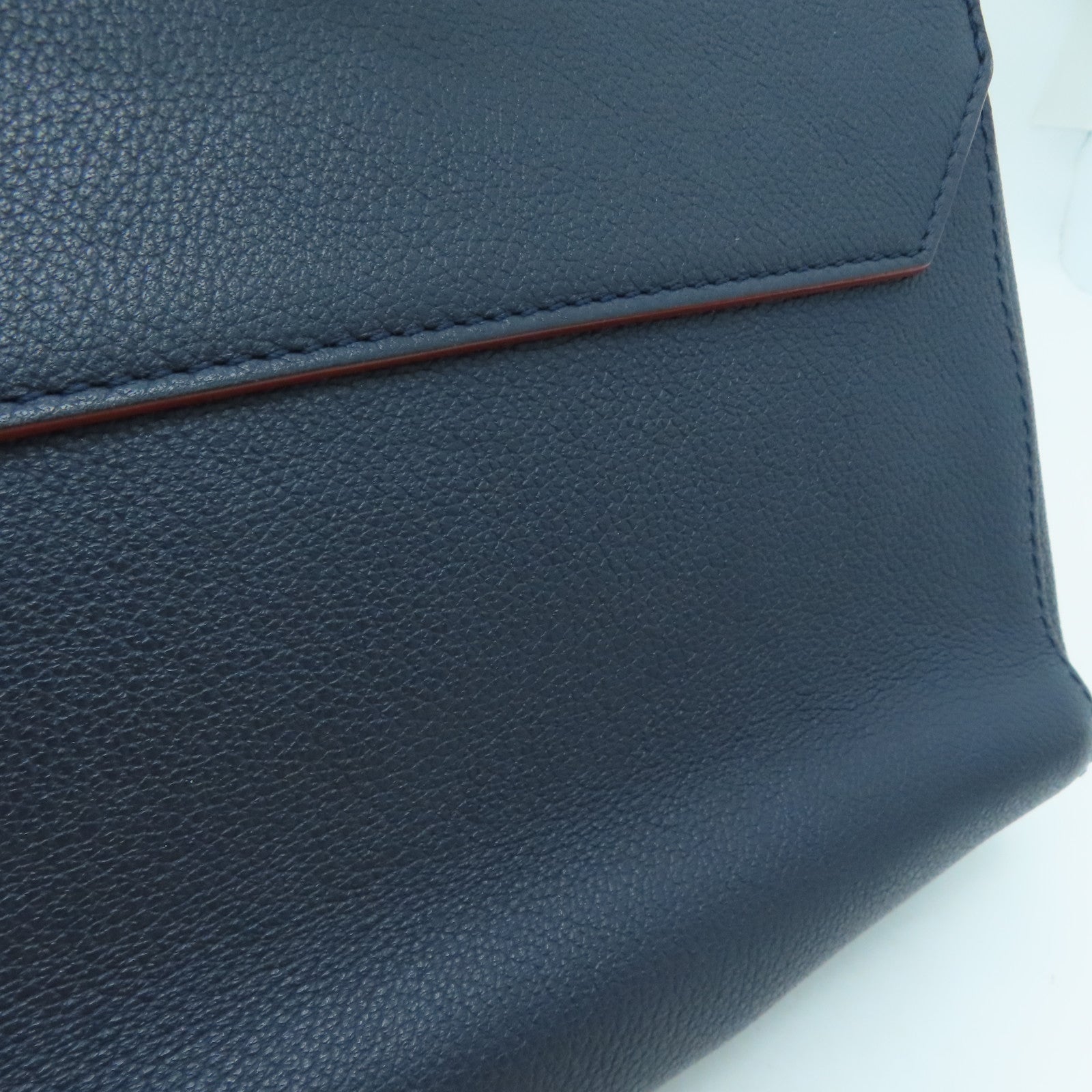 LOUIS VUITTON 牛皮皮革Lockme II BB銀扣鏈條手挽肩背兩用袋Marine Rouge藍色/紅色