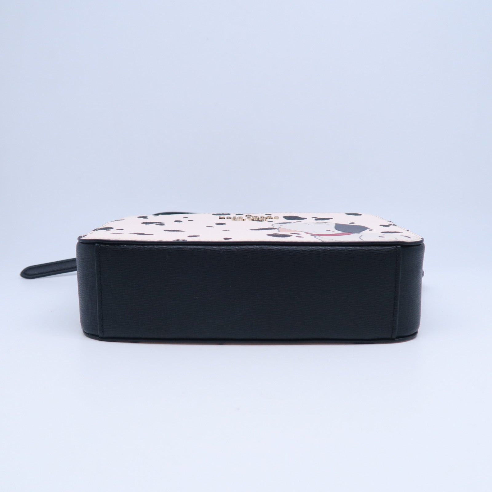 Kate Spade Saffiano皮革Mini Dalmatians Camera Bag銀扣肩背袋黑色/白色