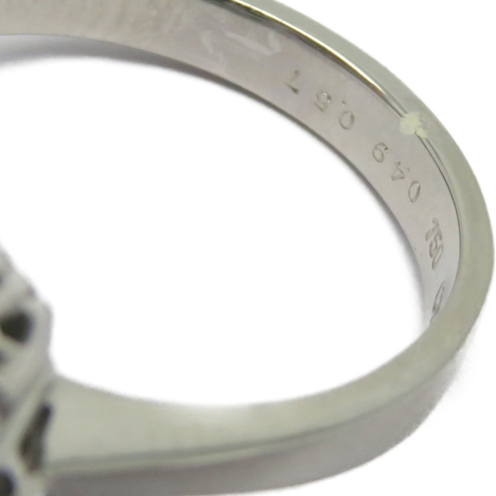 JEWELRY 18K白金Emerald Diamond Ring 0.49ct綠寶石/0.57ct鑽石戒指US#6.5