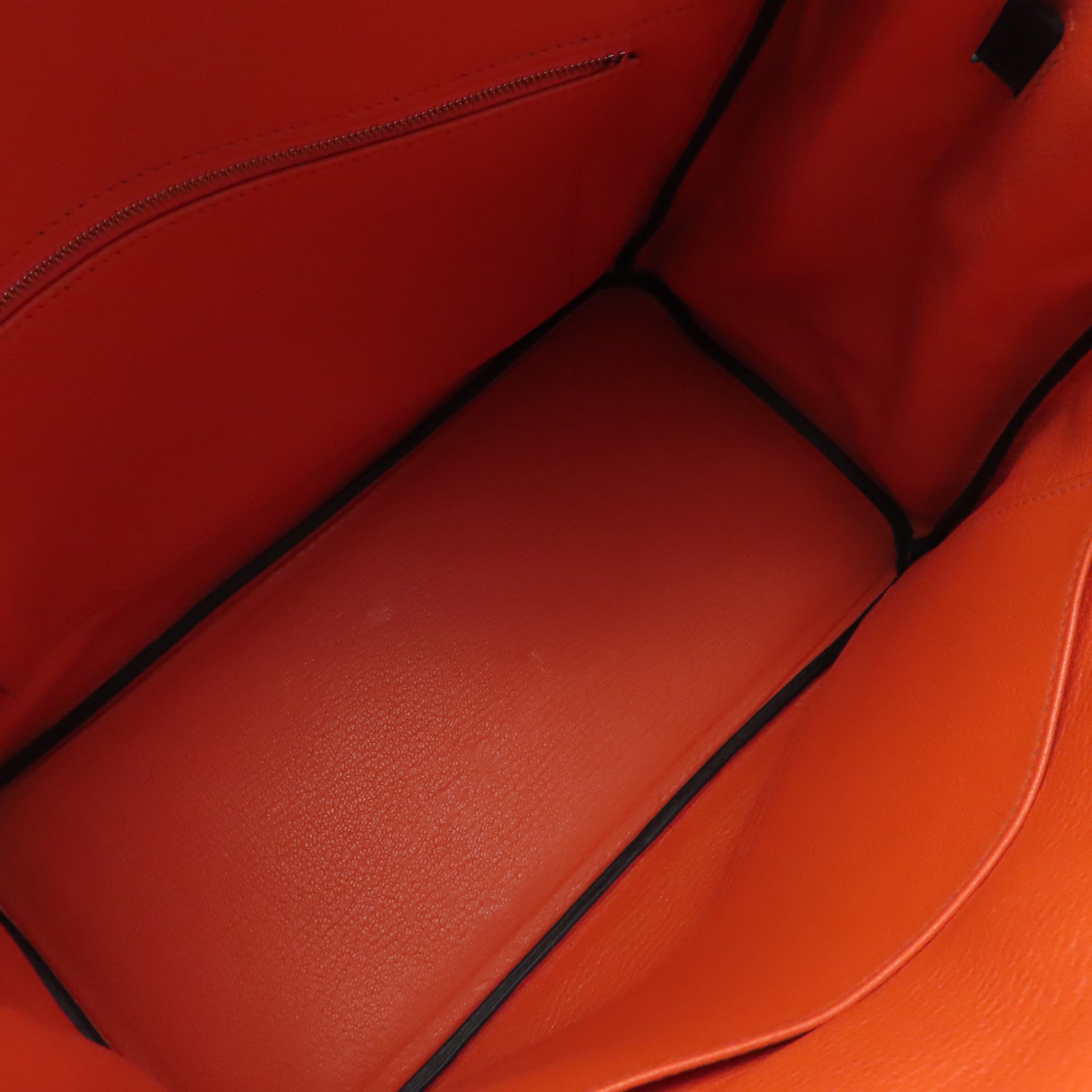 HERMES Togo皮革Birkin 30銀扣手挽袋午夜藍色/橙色