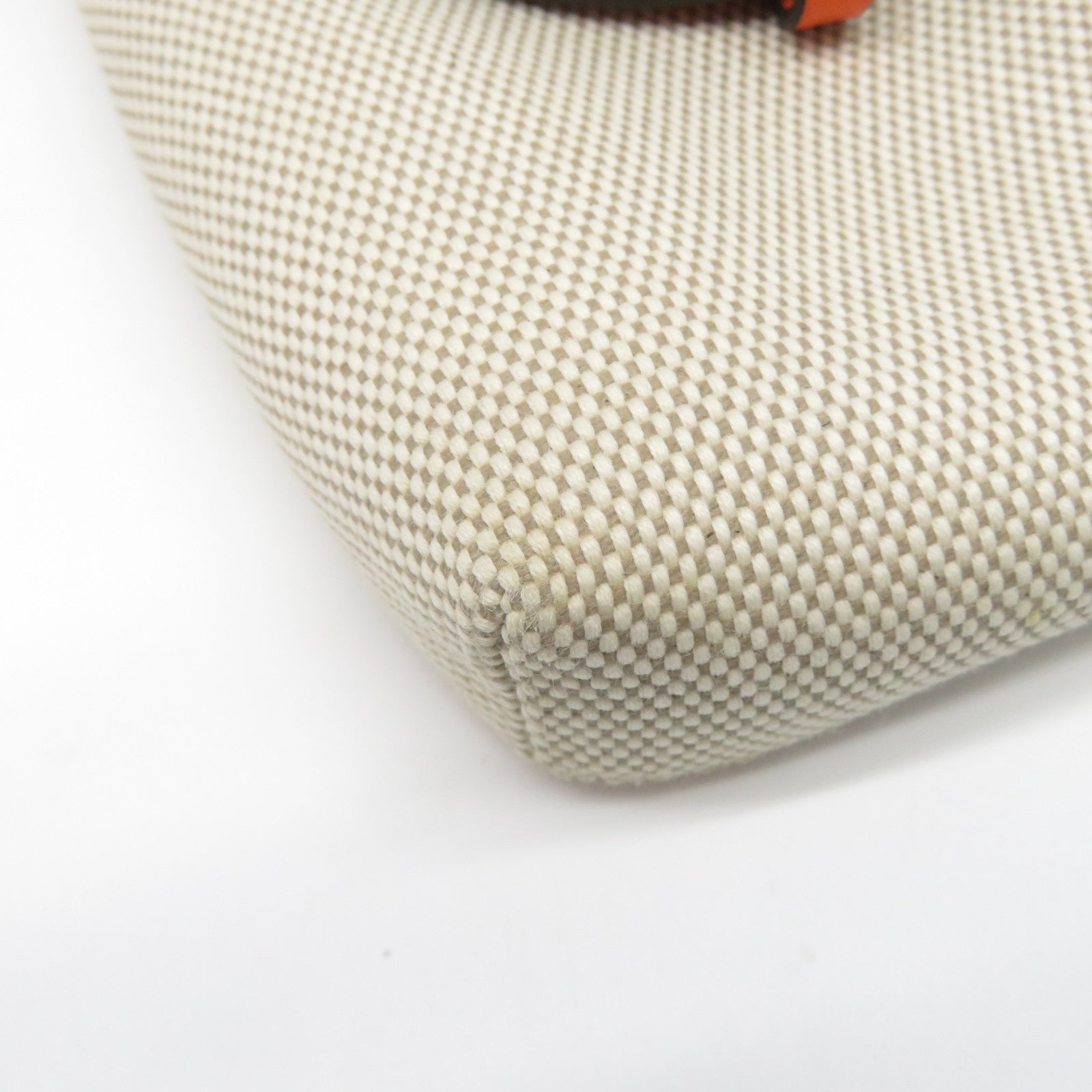 Tory Burch 帆布/皮革Shoulder Bag金扣肩背袋米色/橙色