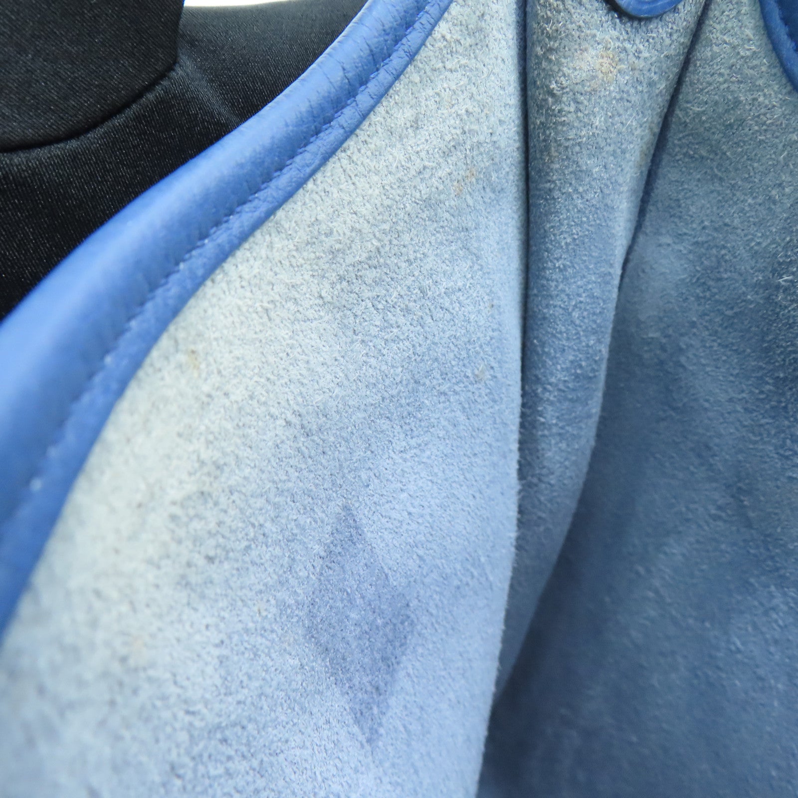 HERMES Clemence皮革Evelyne PM银扣肩背袋Blue Agate/蓝色